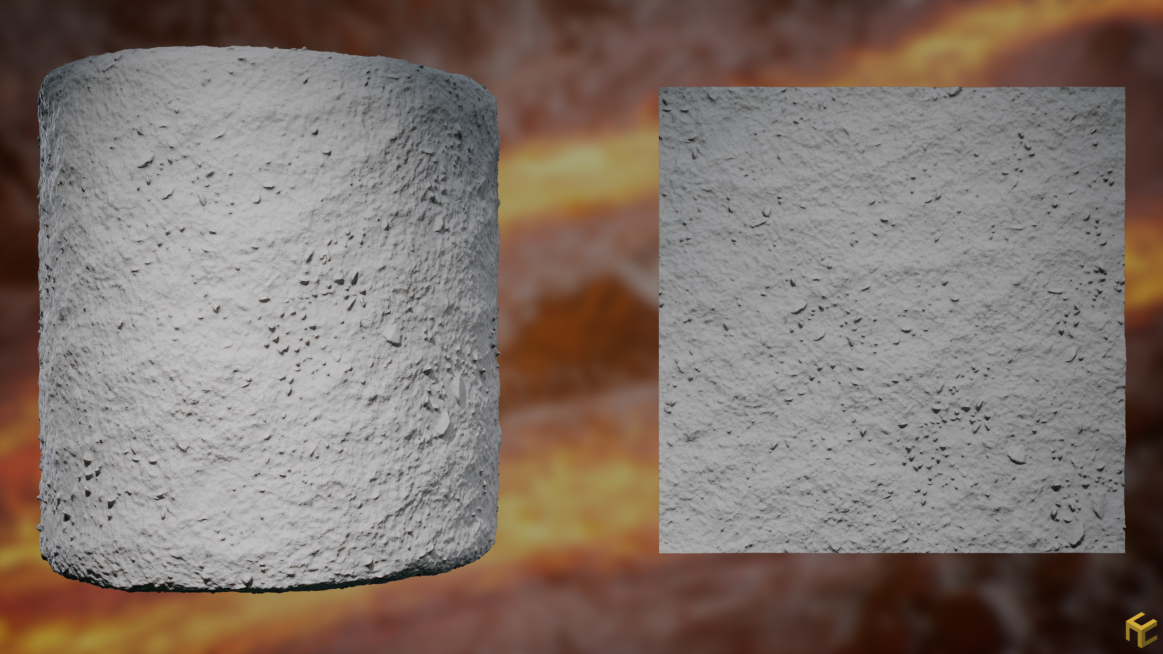 Volcanic Soil - Clay Render