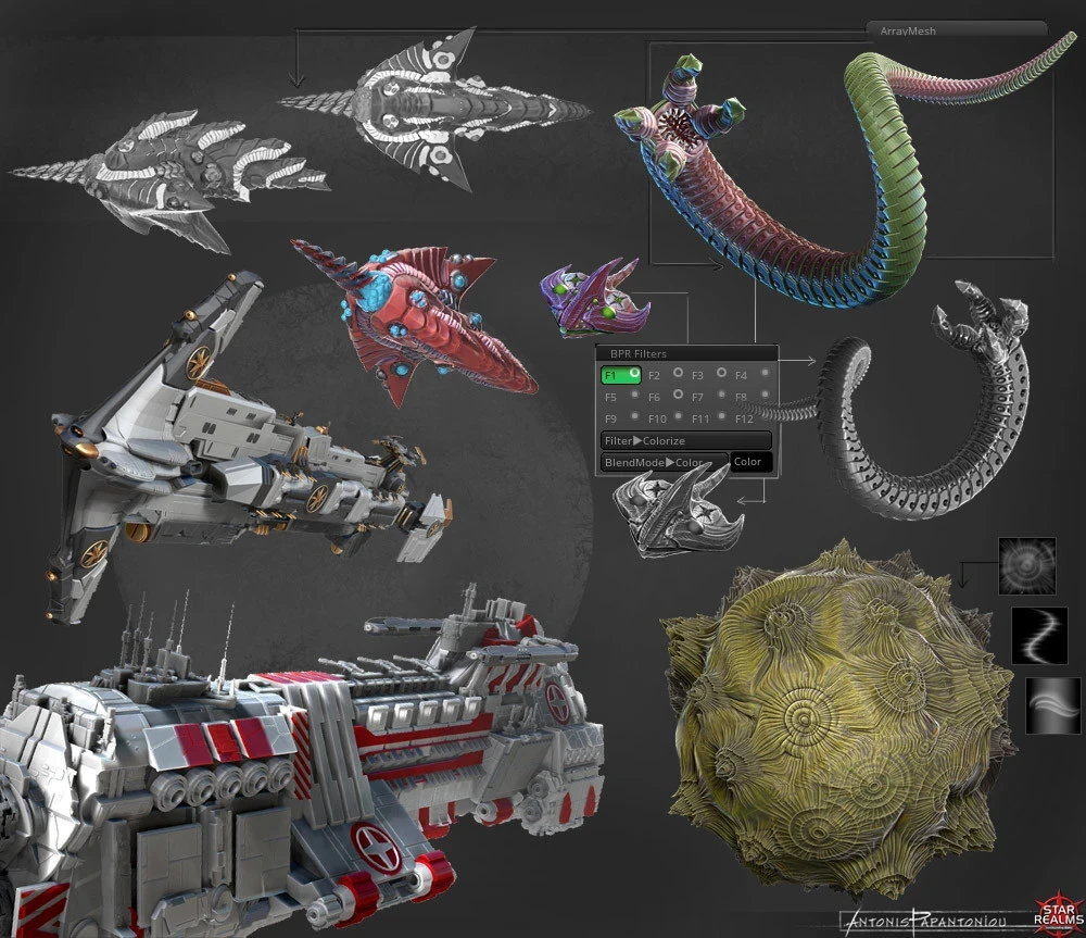 3D assets for HammerHead, Borrower and Infested Moon