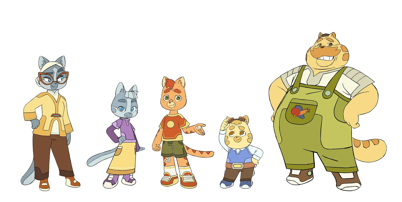 Character concepts - Solar cats family
