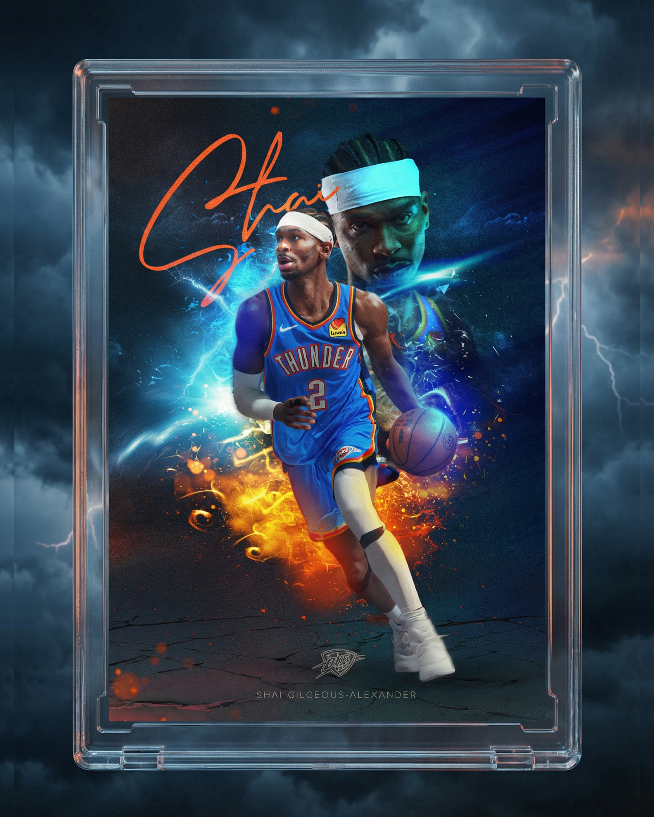 Premium trading card presented in a clear collector case.
Designed to feel display-ready, emphasizing depth, texture, and physical realism