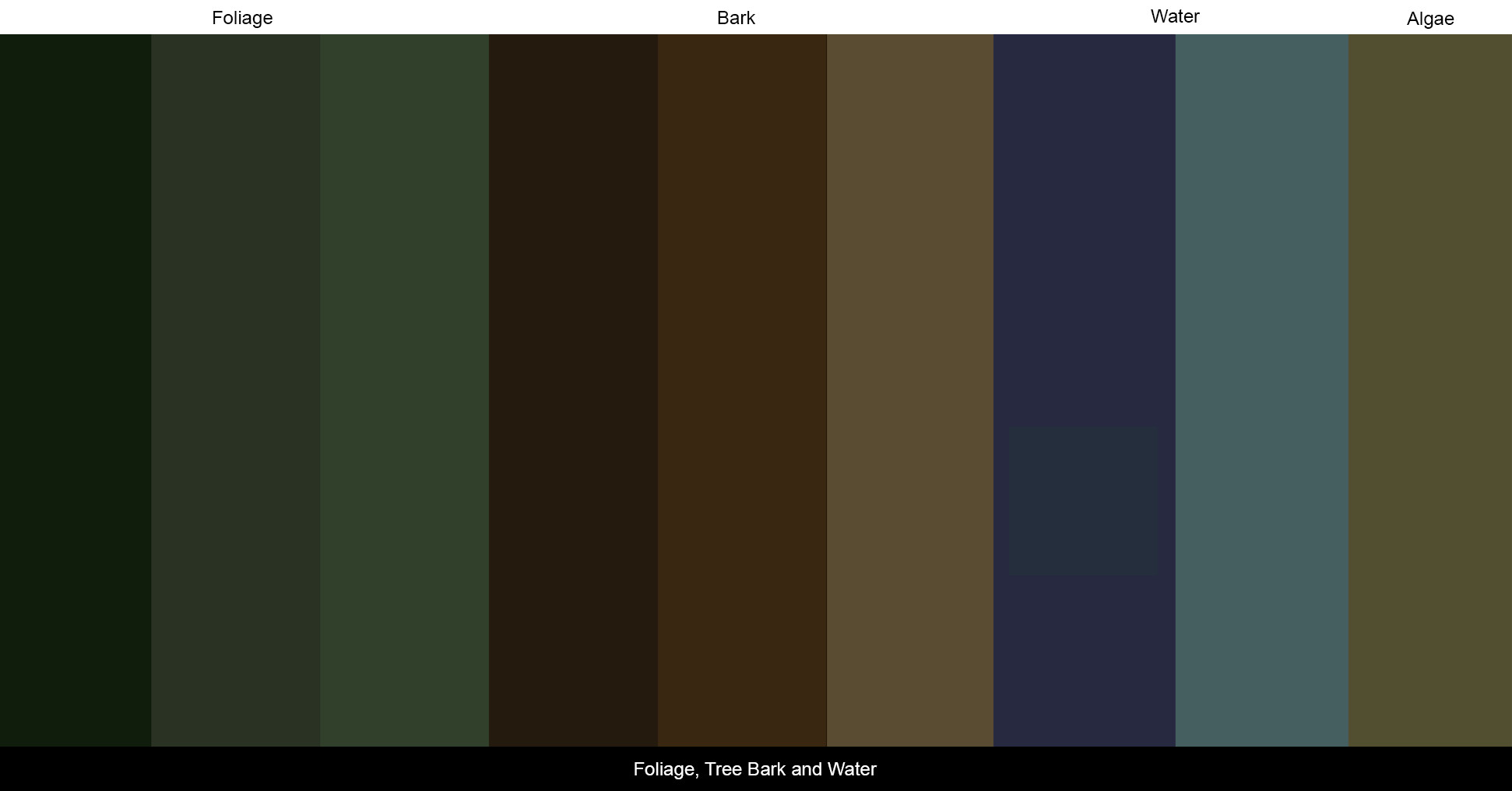 Color palettes I was responsible for creating for Yashida.