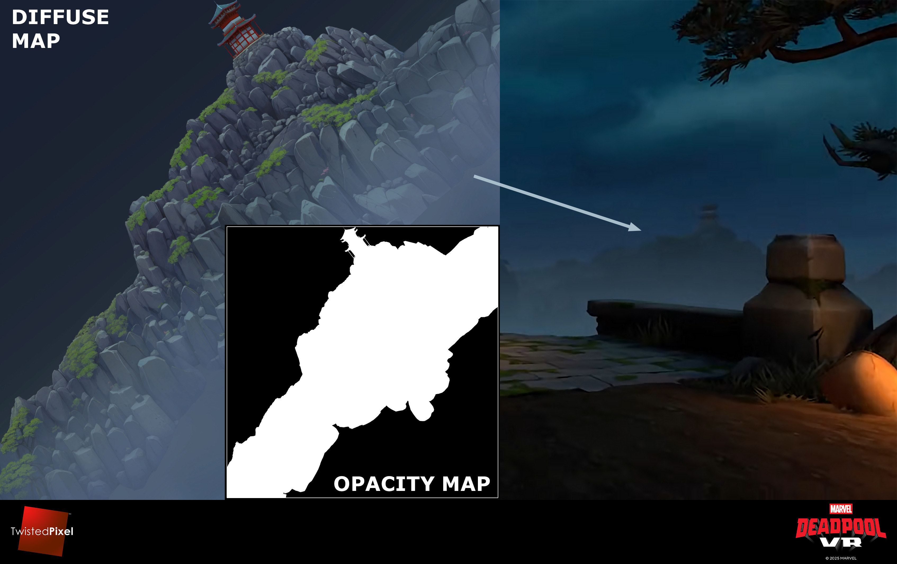 An example of one of the billboards used to create the furthest parts of the background