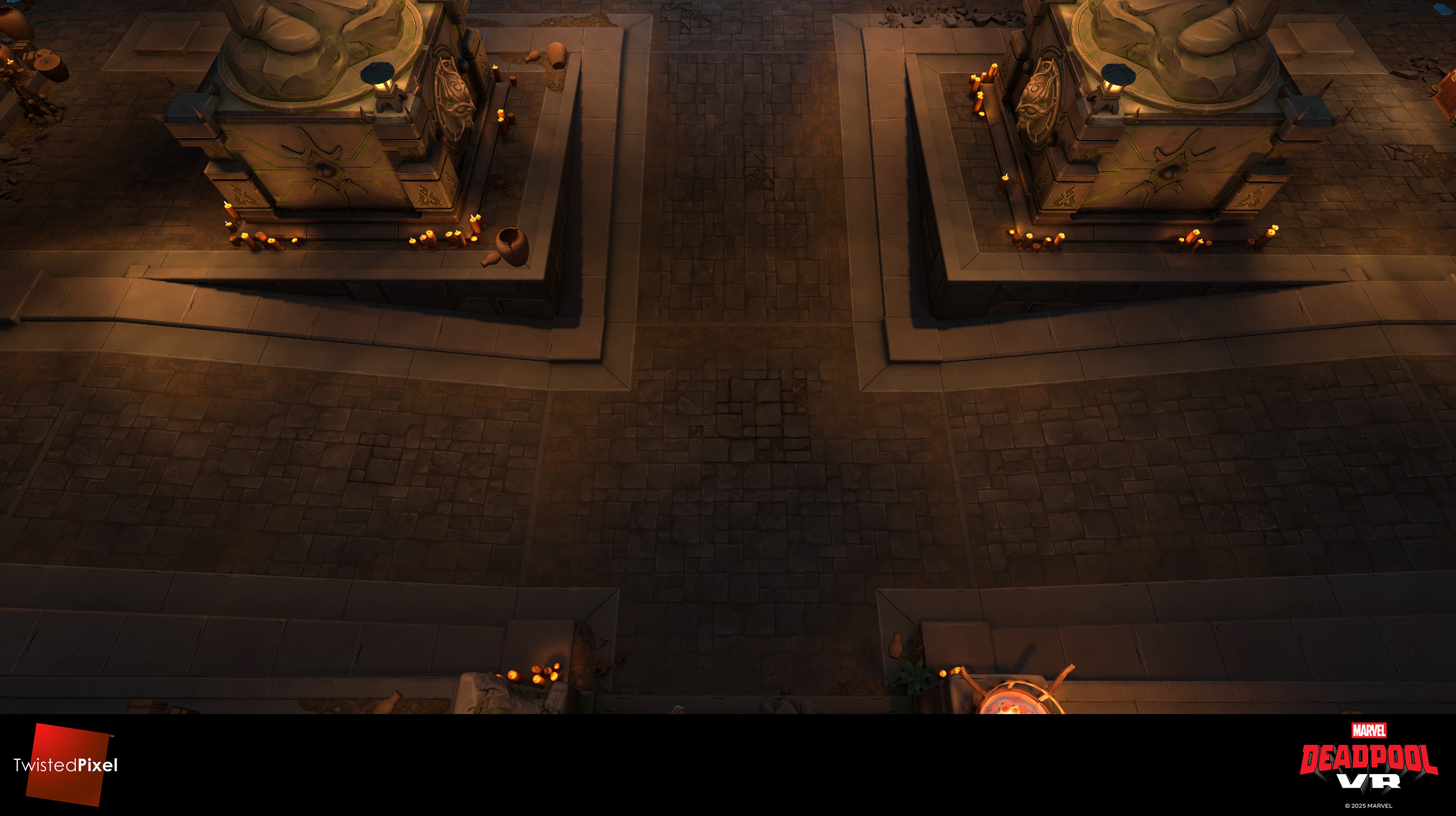 I was responsible for the floor, including trims and debris, and some prop placement