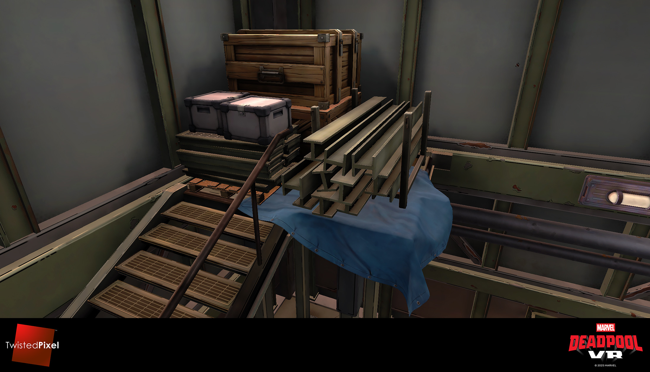 Set dressing that doubles as a blocker