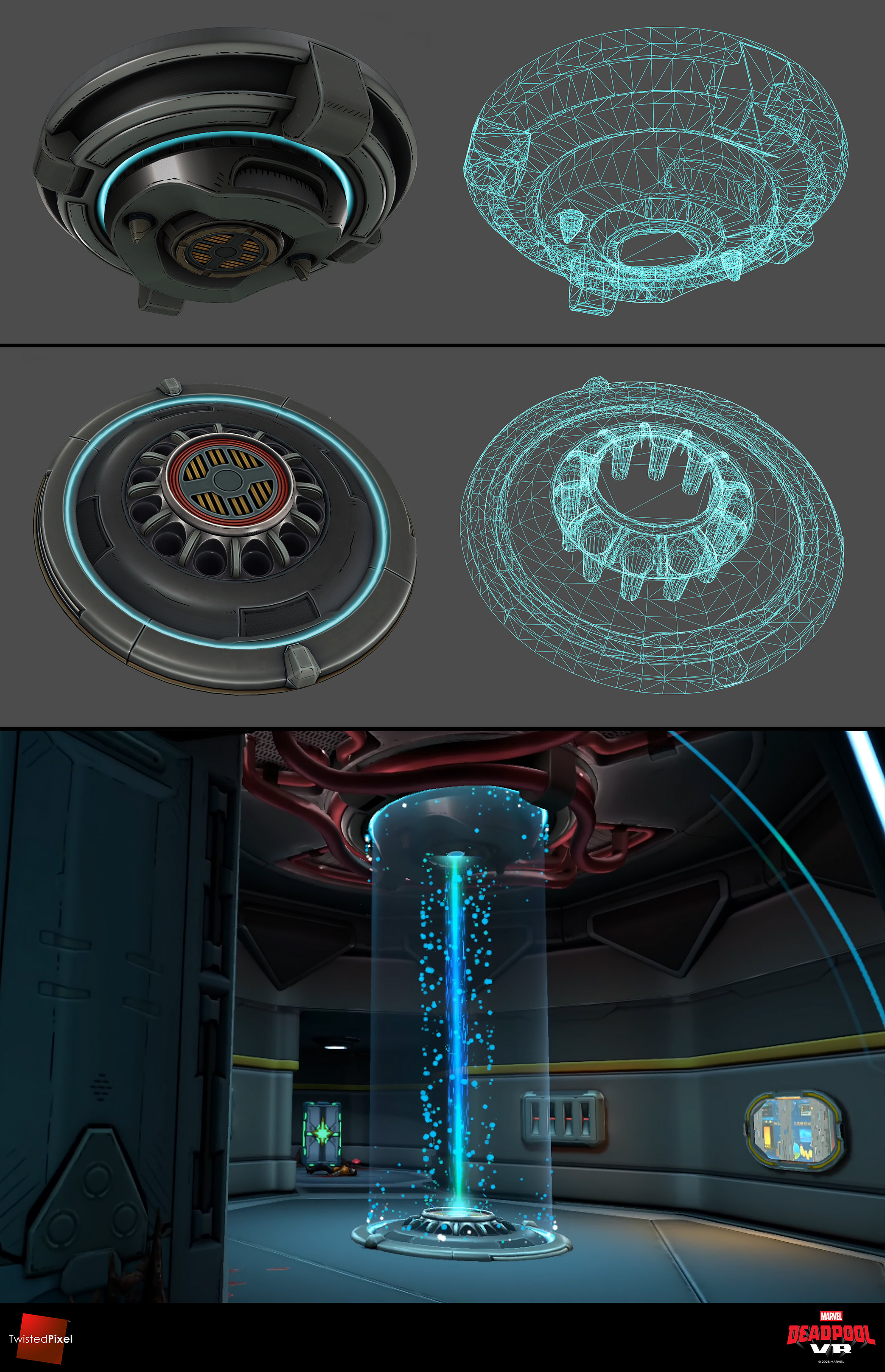 I created everything in the image except the particle effect and the distant weapon cabinet