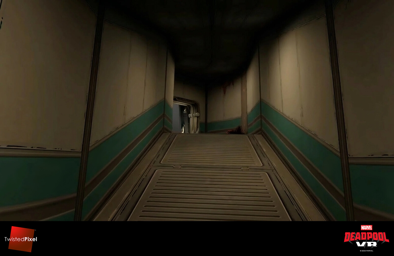 Inside a corridor connected to the transit hub