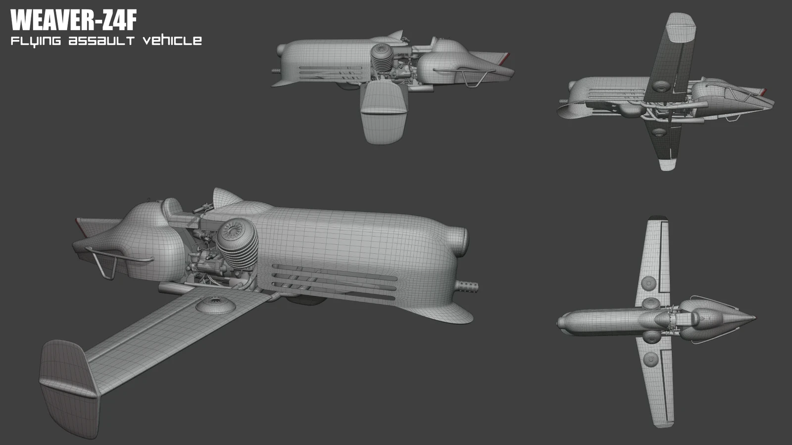 Weaver - Z4F : wire - frame of base model