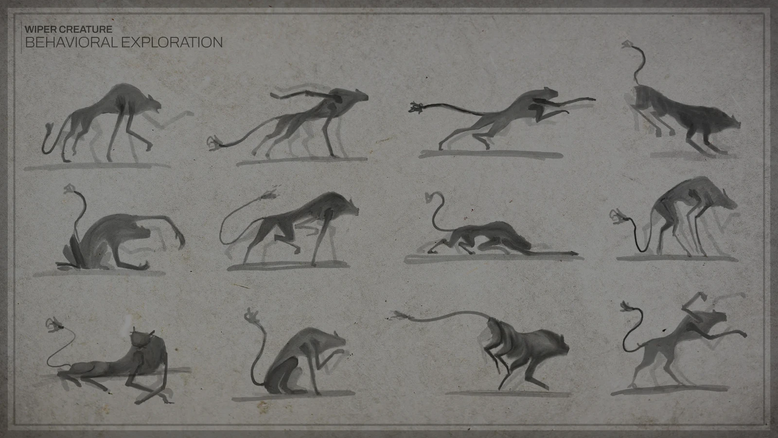 Regarding the gestures or poses, I got a little stuck on how the 8 legs should work, but I found it interesting that the ones that would function as arms give it more independence to do more things at once.