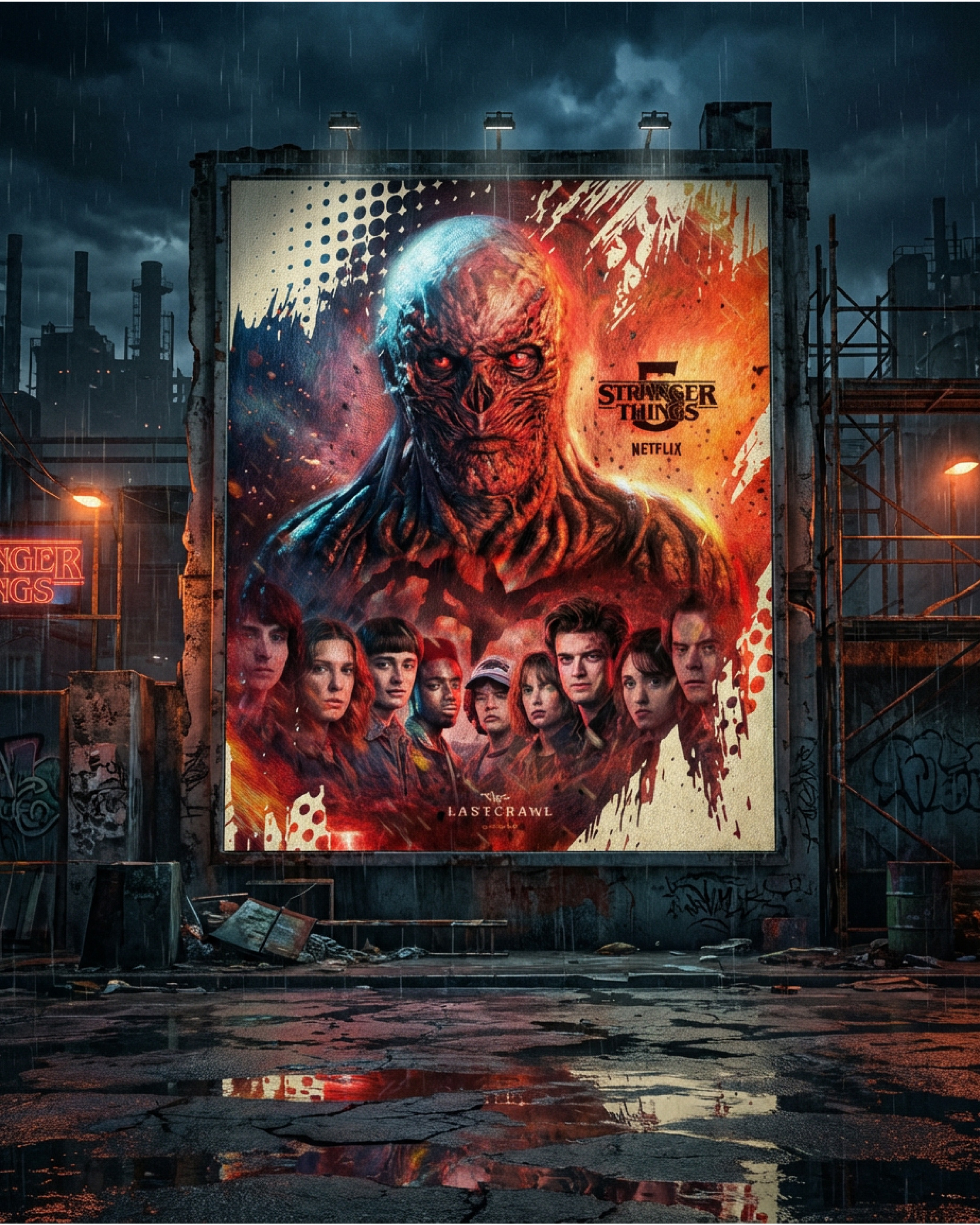 Billboard-scale application.
Testing visual clarity and emotional impact at massive scale - ensuring the composition holds up from long distances