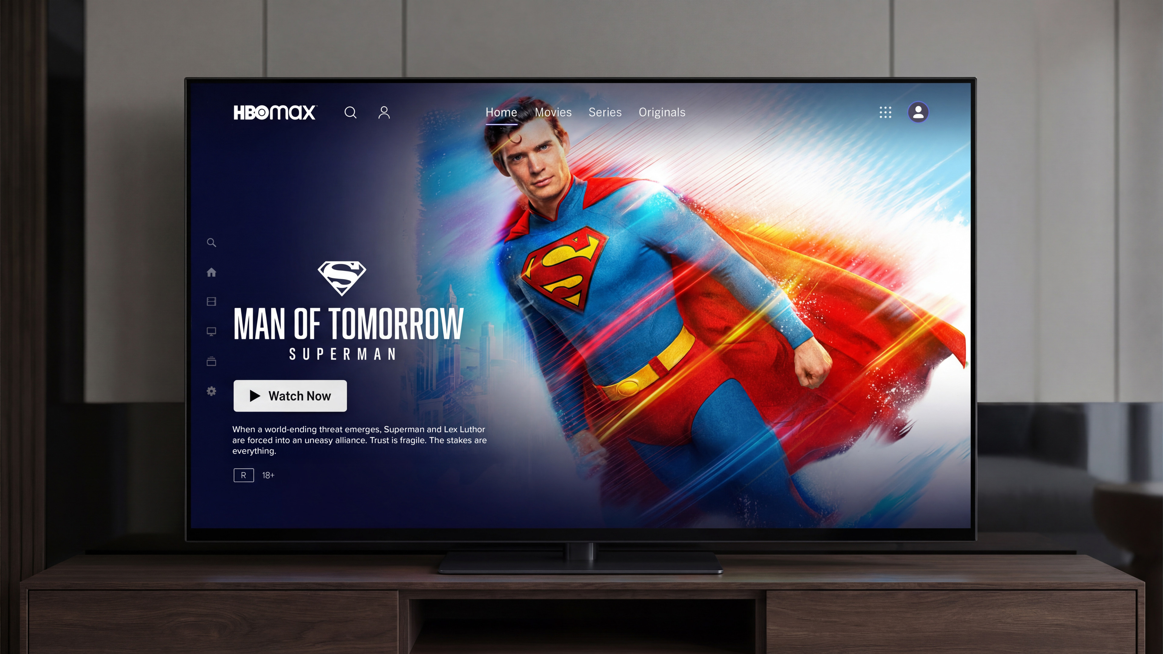 Streaming platform hero placement (TV interface).
Key art adapted for UI environments while maintaining cinematic weight and clarity.