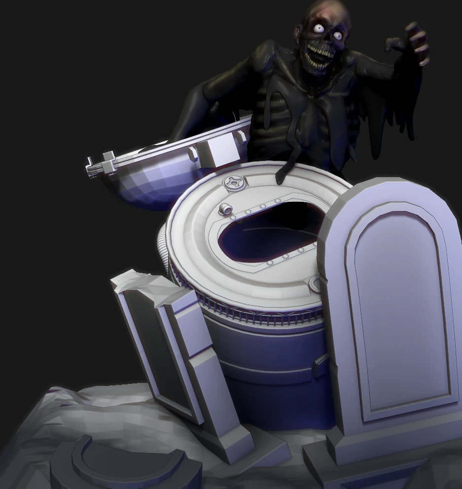 early diorama renders in zbrush