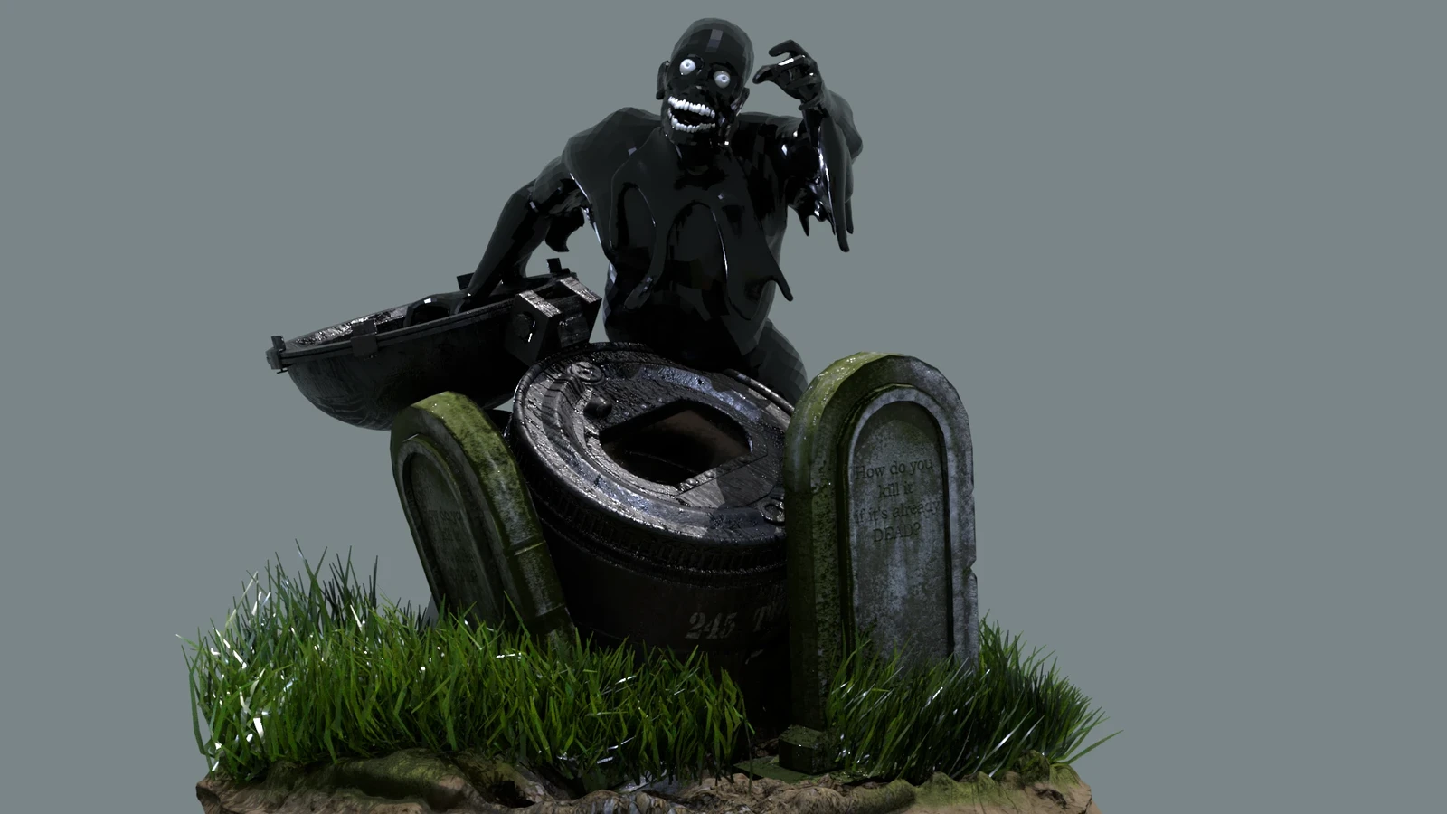 early diorama renders in zbrush