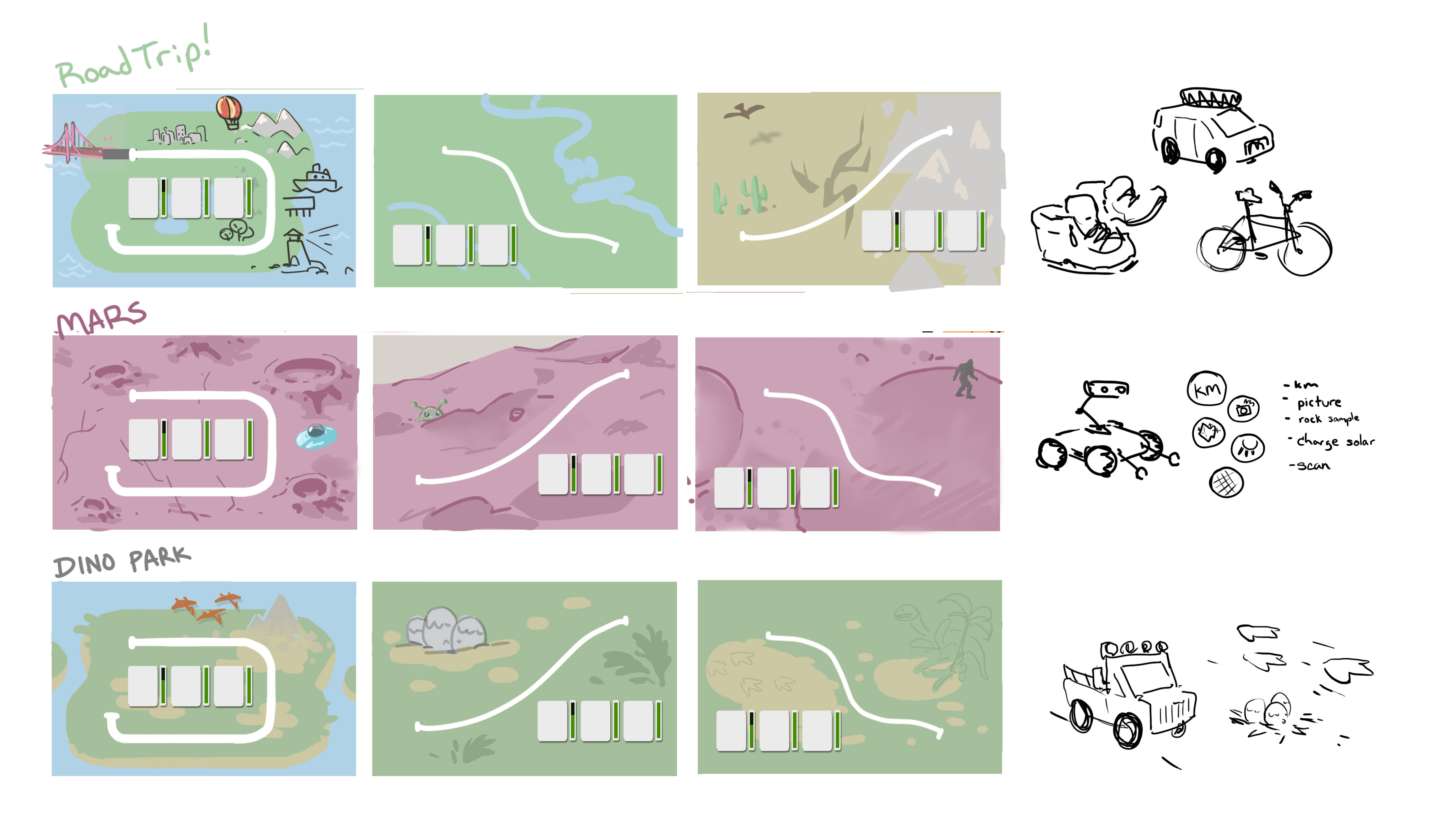 This was an existing lesson that we were updating. We investigated a few "skins" or themes for this lesson, but the Road Trip theme required the least work from curriculum designers and developers.