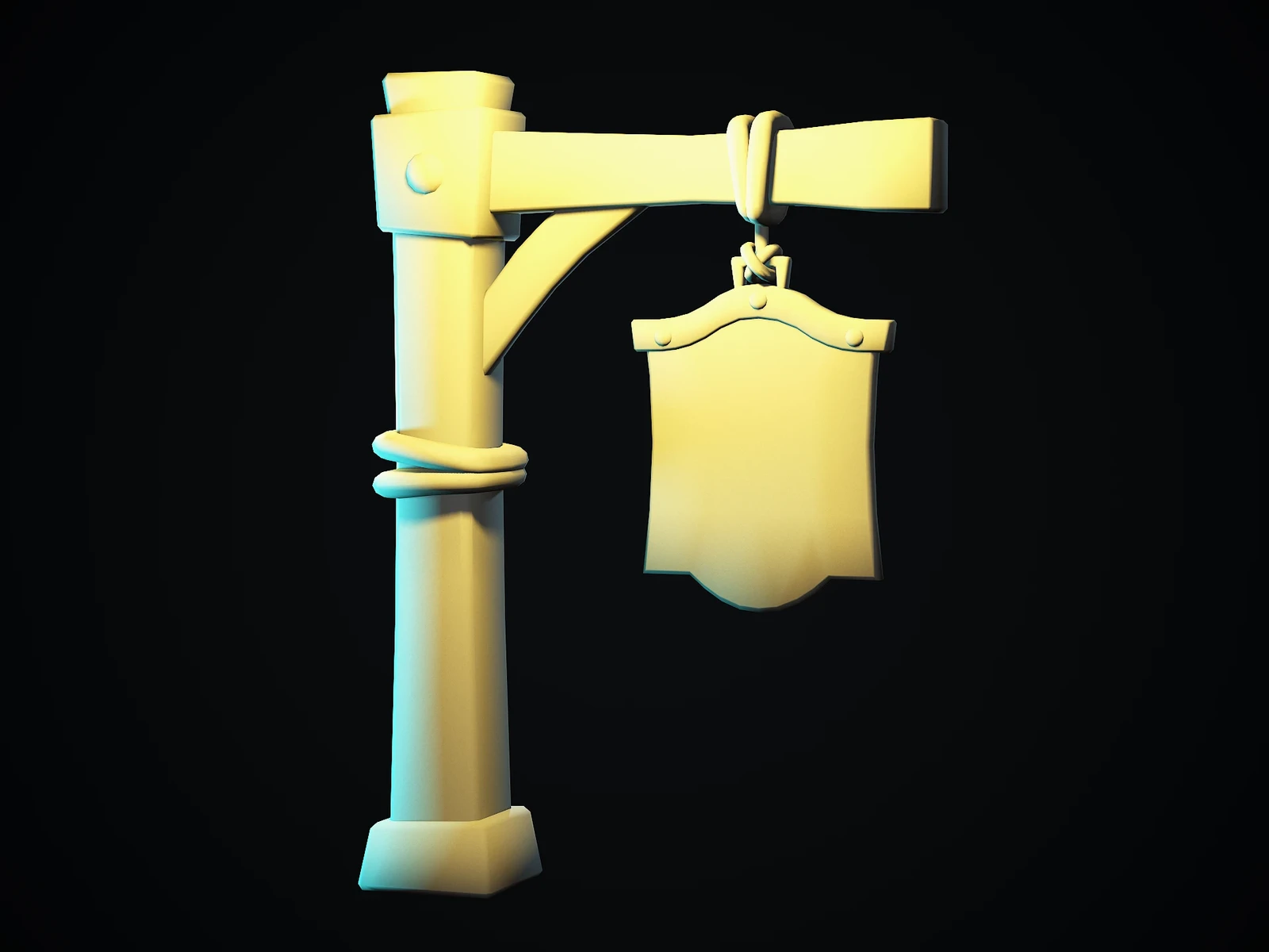 Clay render.