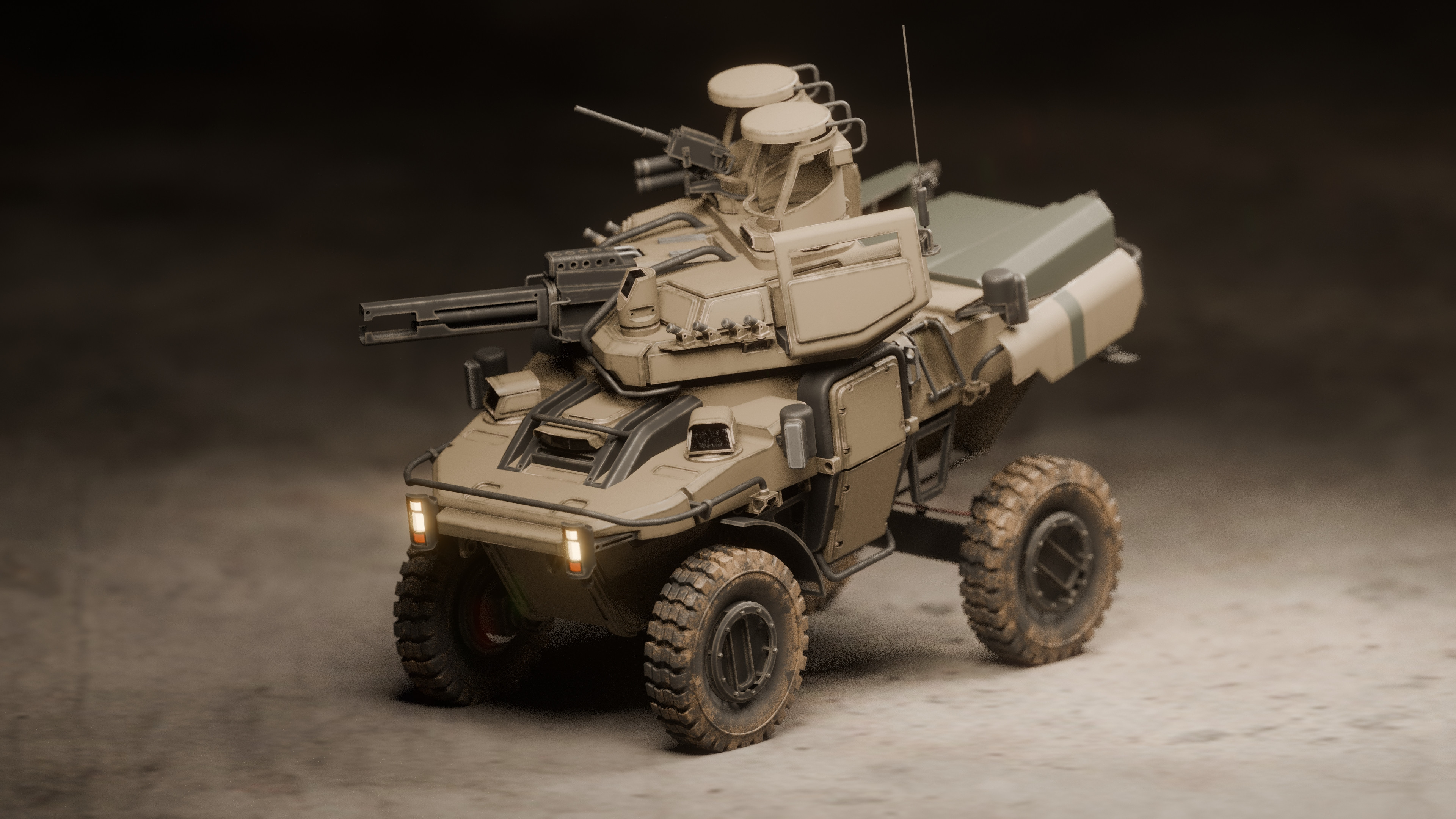 Unique suspension system enables SCOUT to change its height to better adapt to different maneuverability