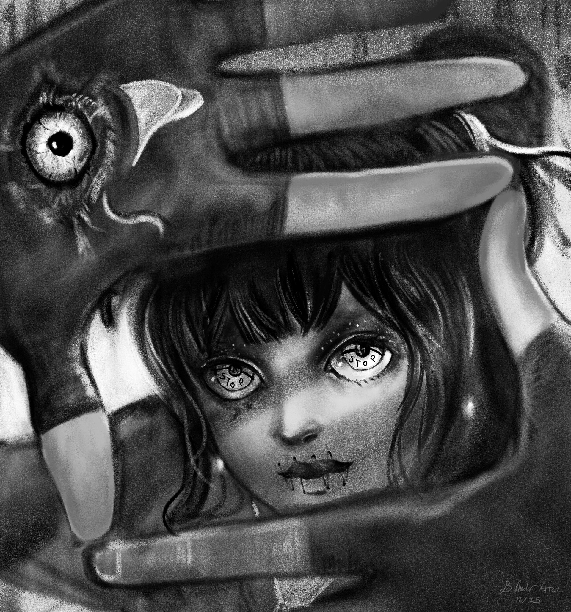 Grayscale Artwork by Bahadır Atcı