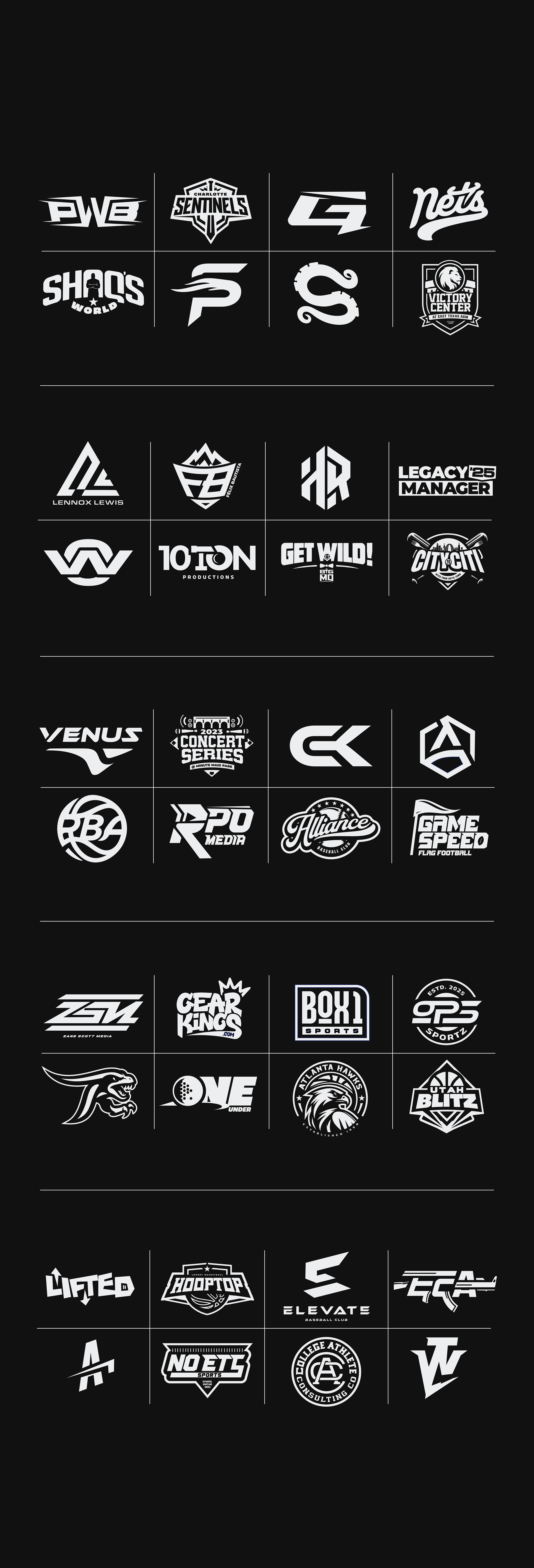 Logo Book Vol. 1 - Monochrome Set. Sports, Film, Gaming and Music