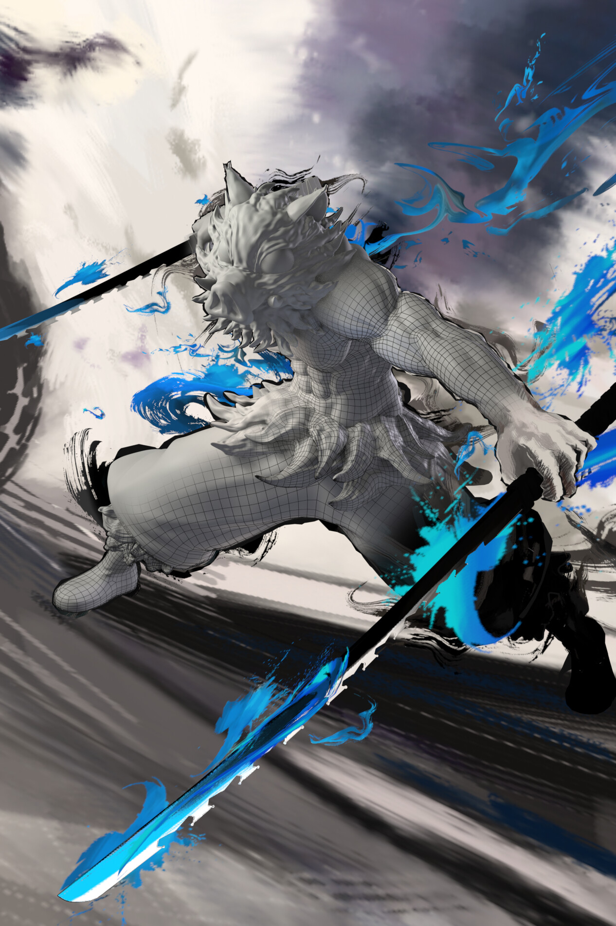 ArtStation - 嘴平伊之助