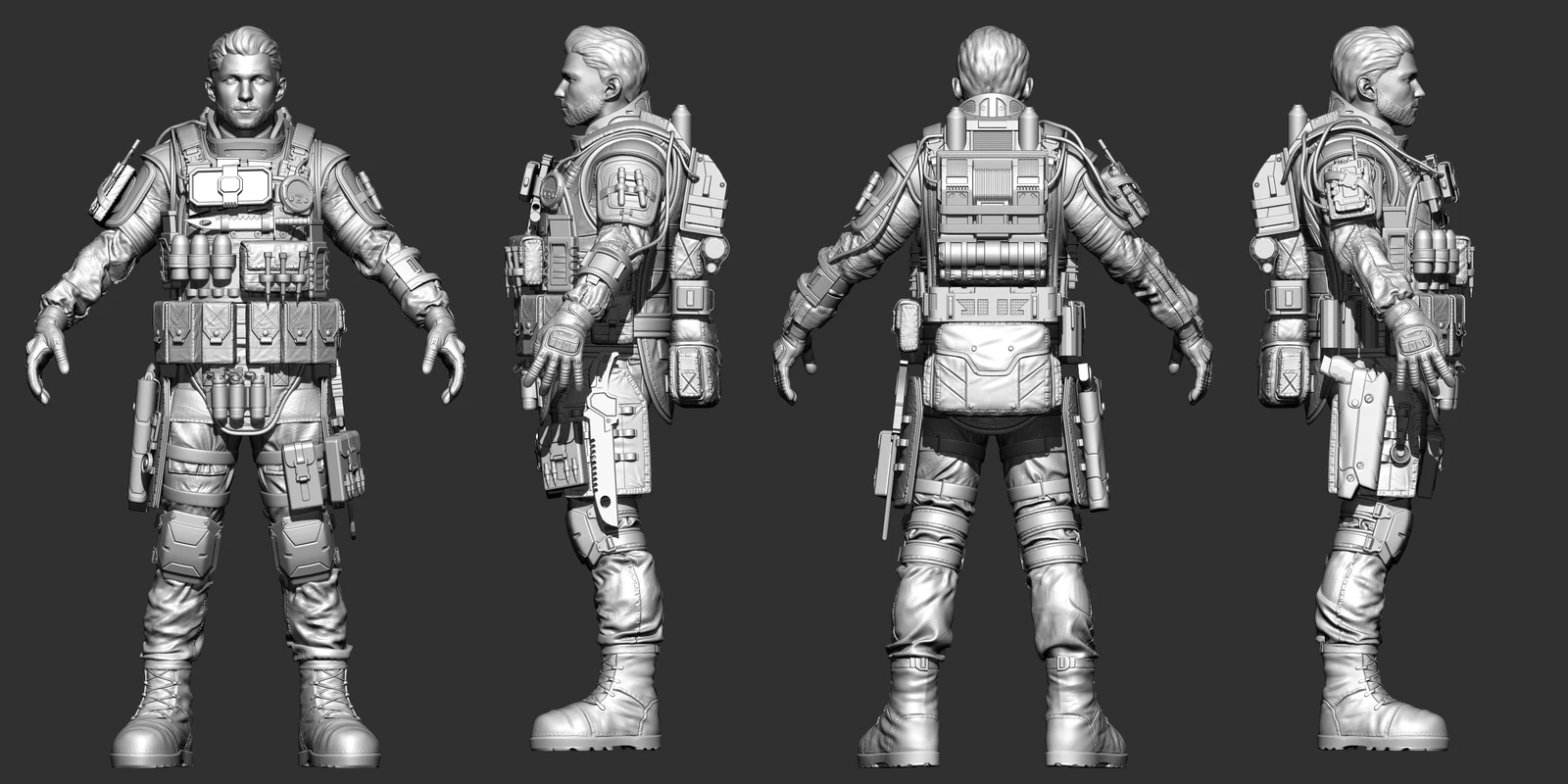 Zbrush Initial High poly pass
