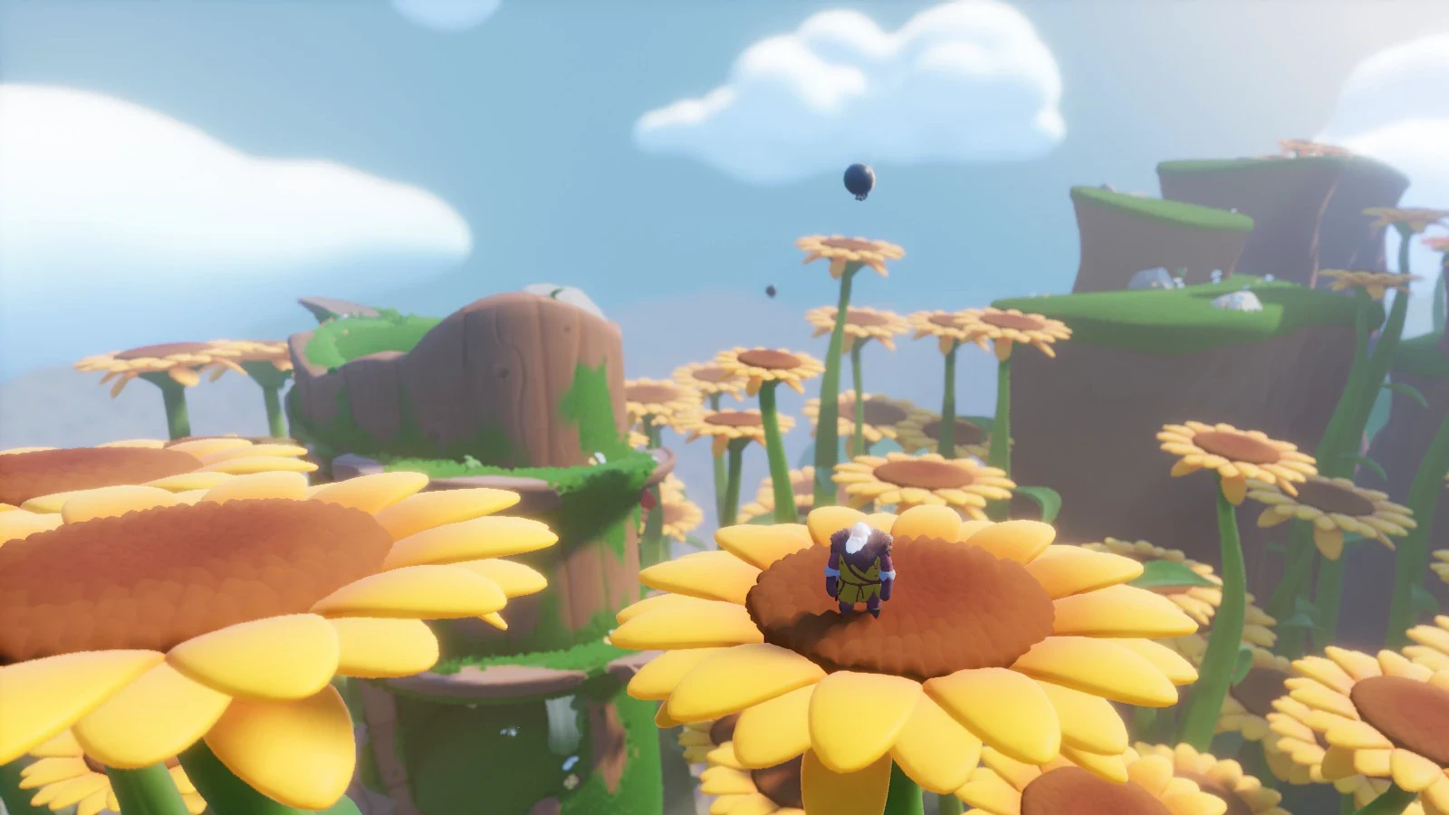 Worldbuilding of this area and intermittently throughout the level. Asset production (sunflowers, lods, collisions).