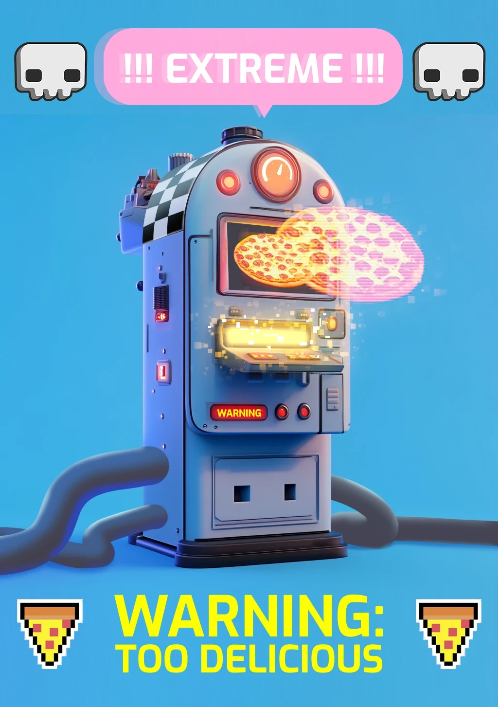 The Proton Pizza Printer. It prints pizzas on demand when an order has been placed.