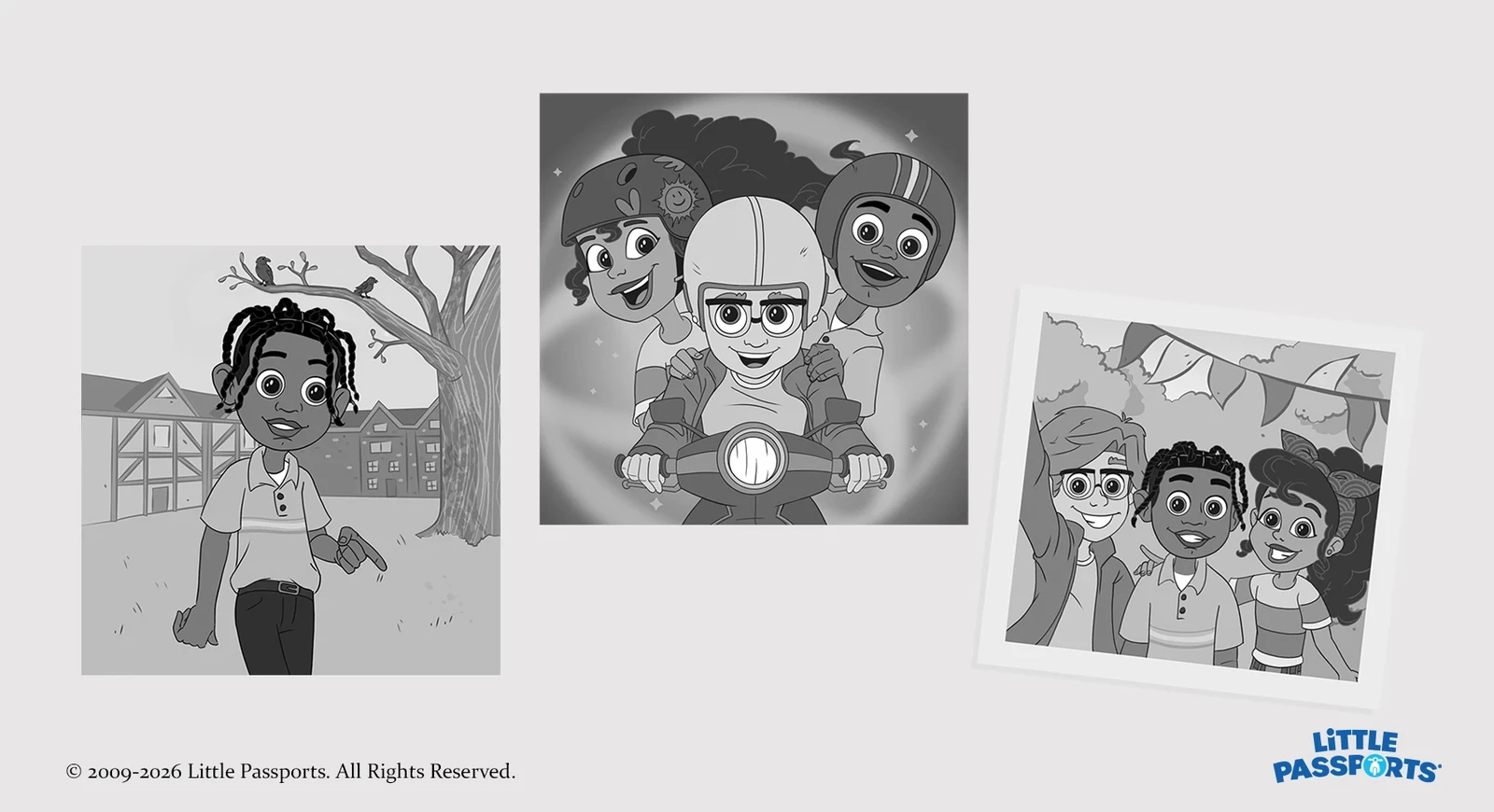 Sam &amp; Sofia's Scooter Stories - Knights and Falcons chapter book Poloroids