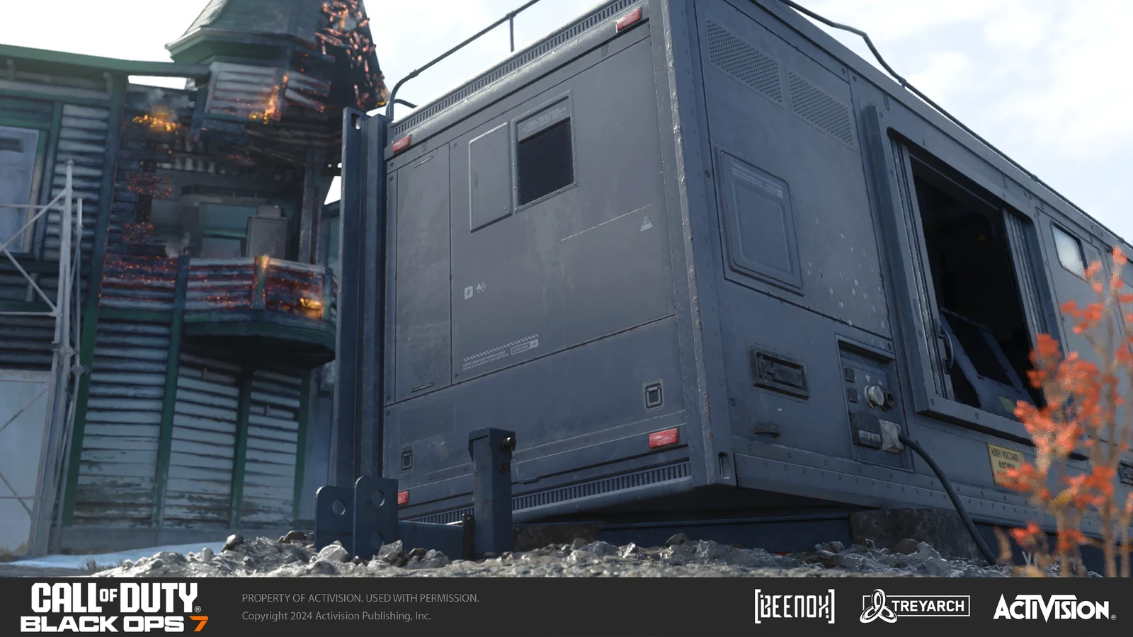 Trailers that I retextured to fit the art direction