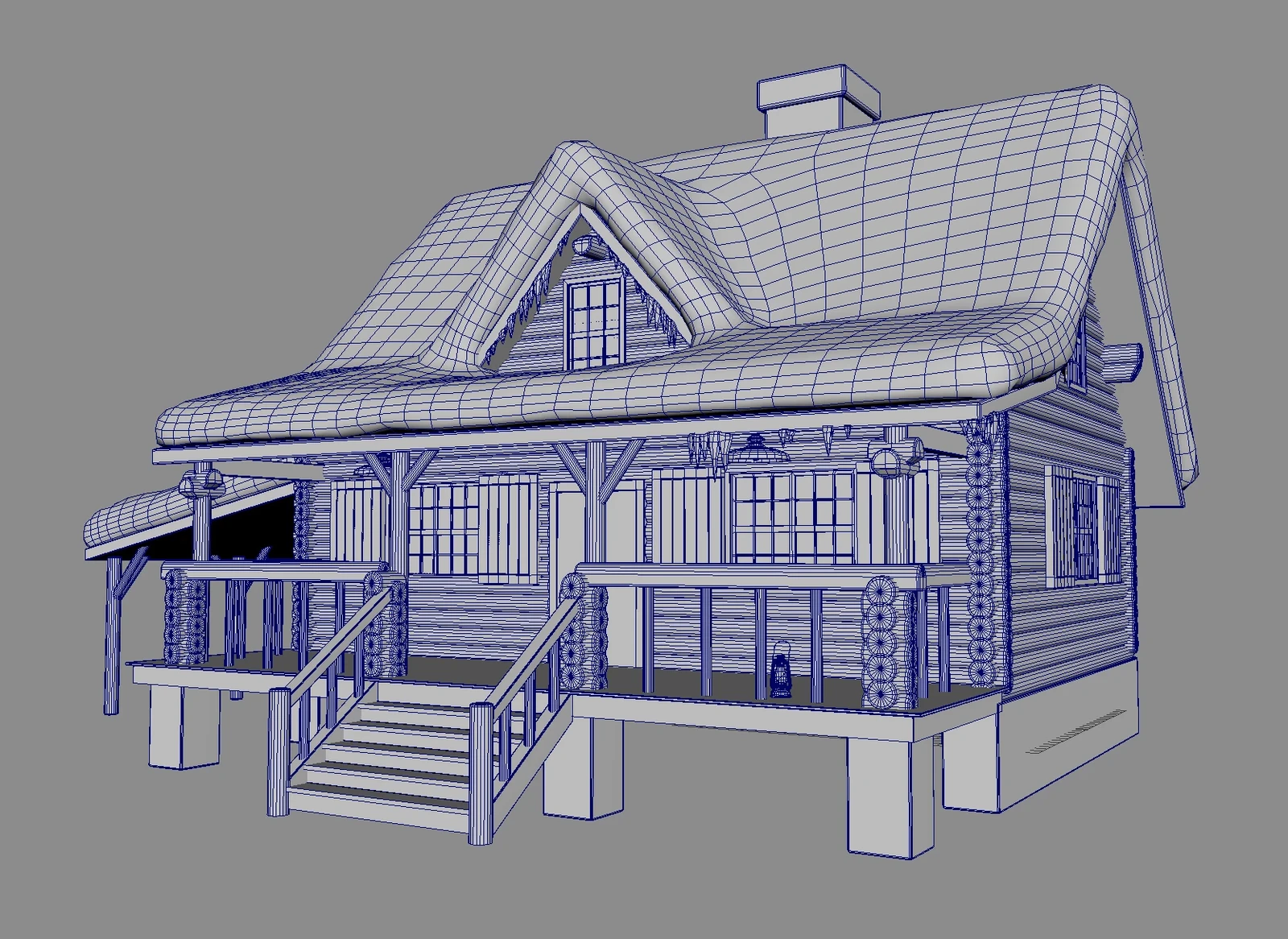 Log Cabin Wireframe