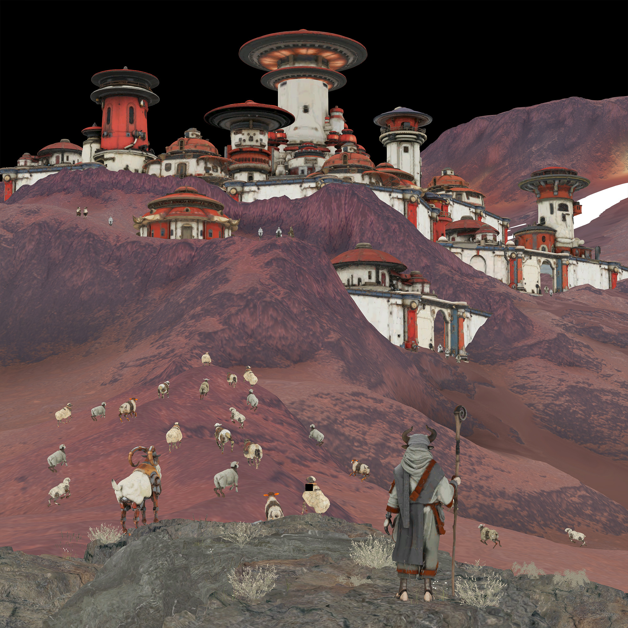 'The Shepherd and the Outpost'
Albedo