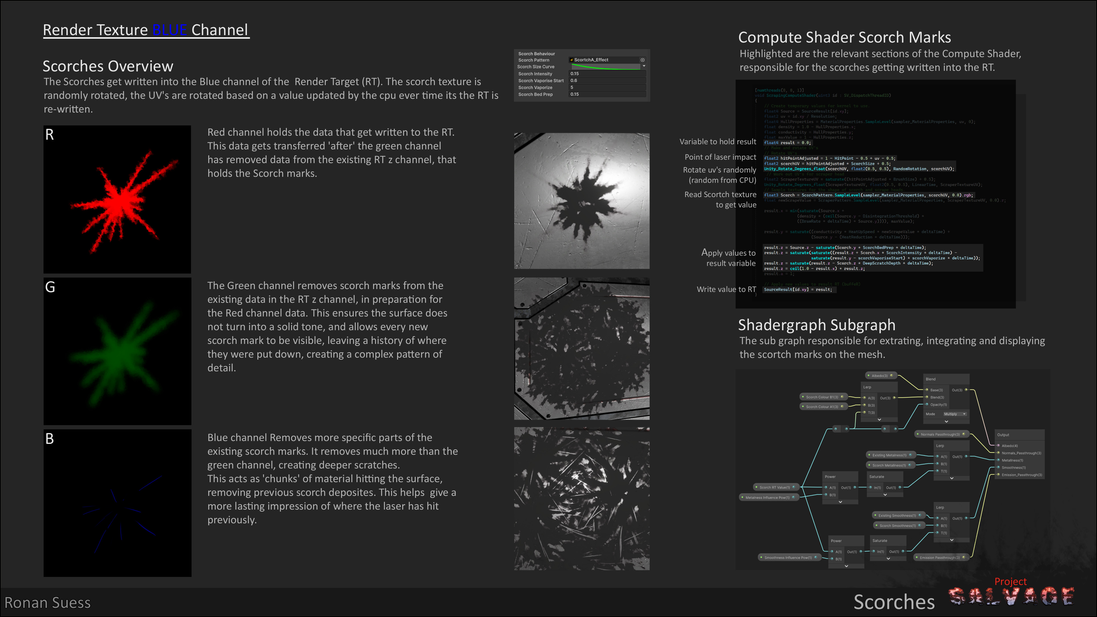 Render Texture Blue channel in the visual shader.