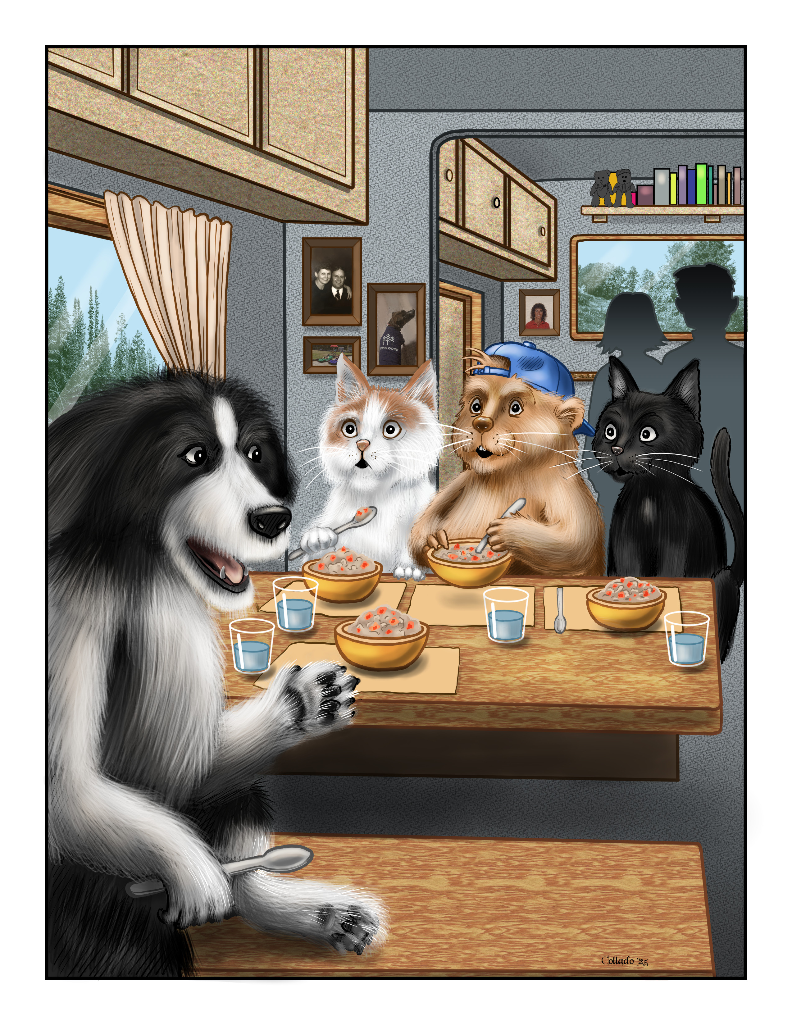 Inside story page Paulie, Sidney, Macy and Evie