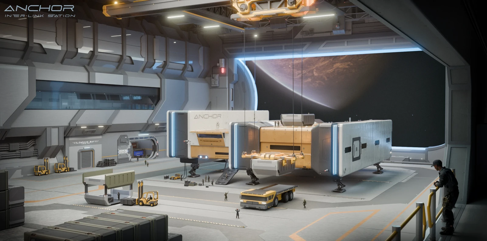 Anchor, Interlink Space Station orbiting a planet