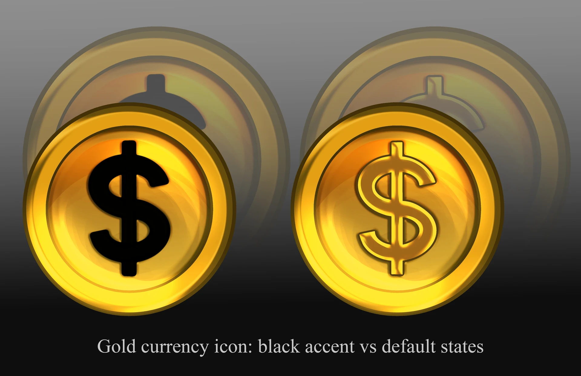 Coin UI icon Design