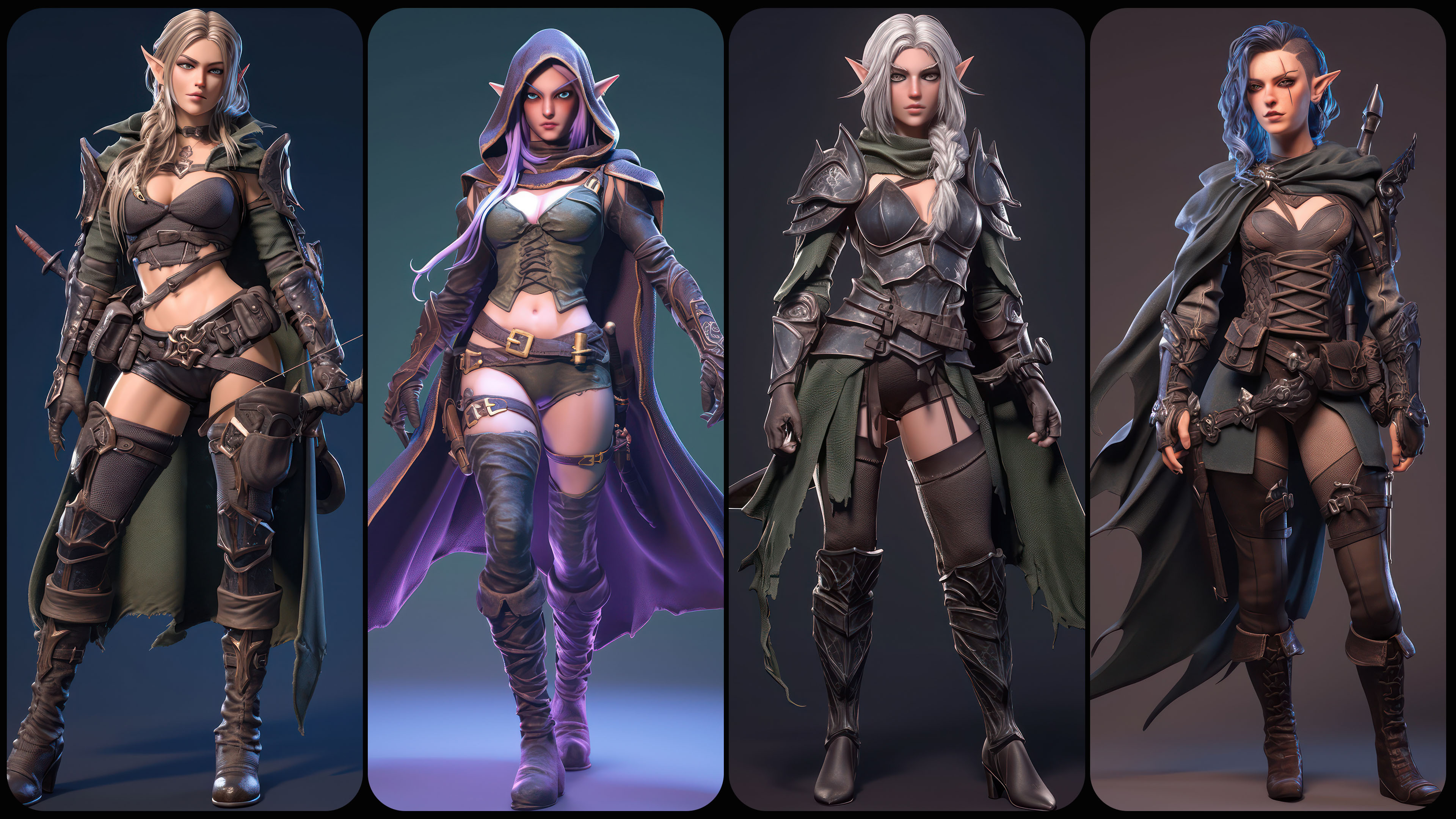 240 Female Elf Rogue - Stylized Character Reference Image Pack v.137 |4K|
https://www.artstation.com/a/52263122