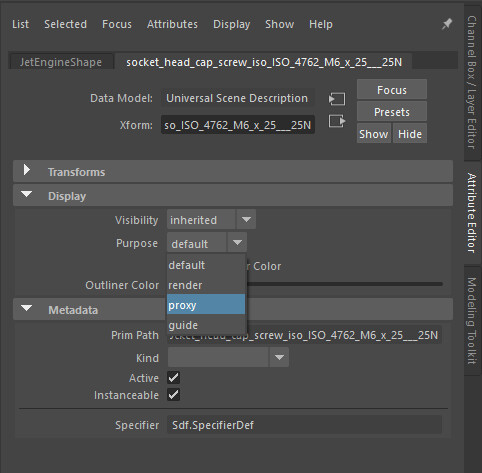 Create LOD's by making proxy versions and tagging them as such in the usd attribute editor