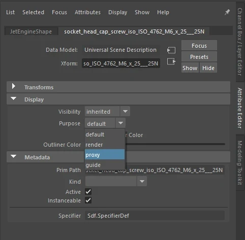 Create LOD's by making proxy versions and tagging them as such in the usd attribute editor