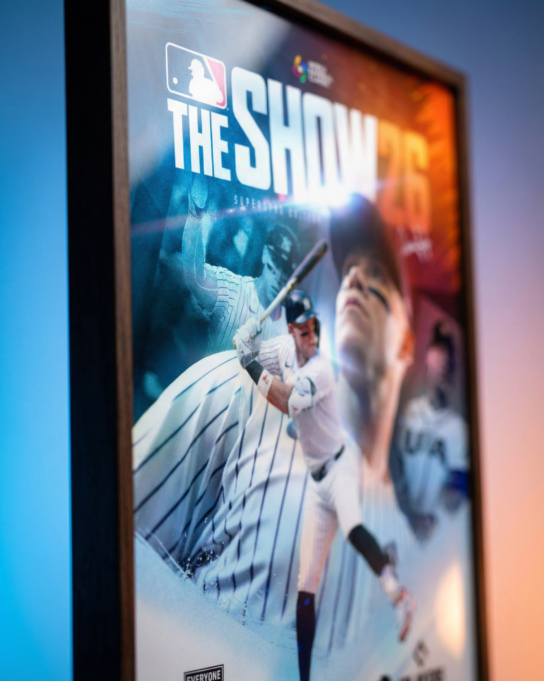 Print display concept: framed poster presentation to show how the art holds up as a collectible print