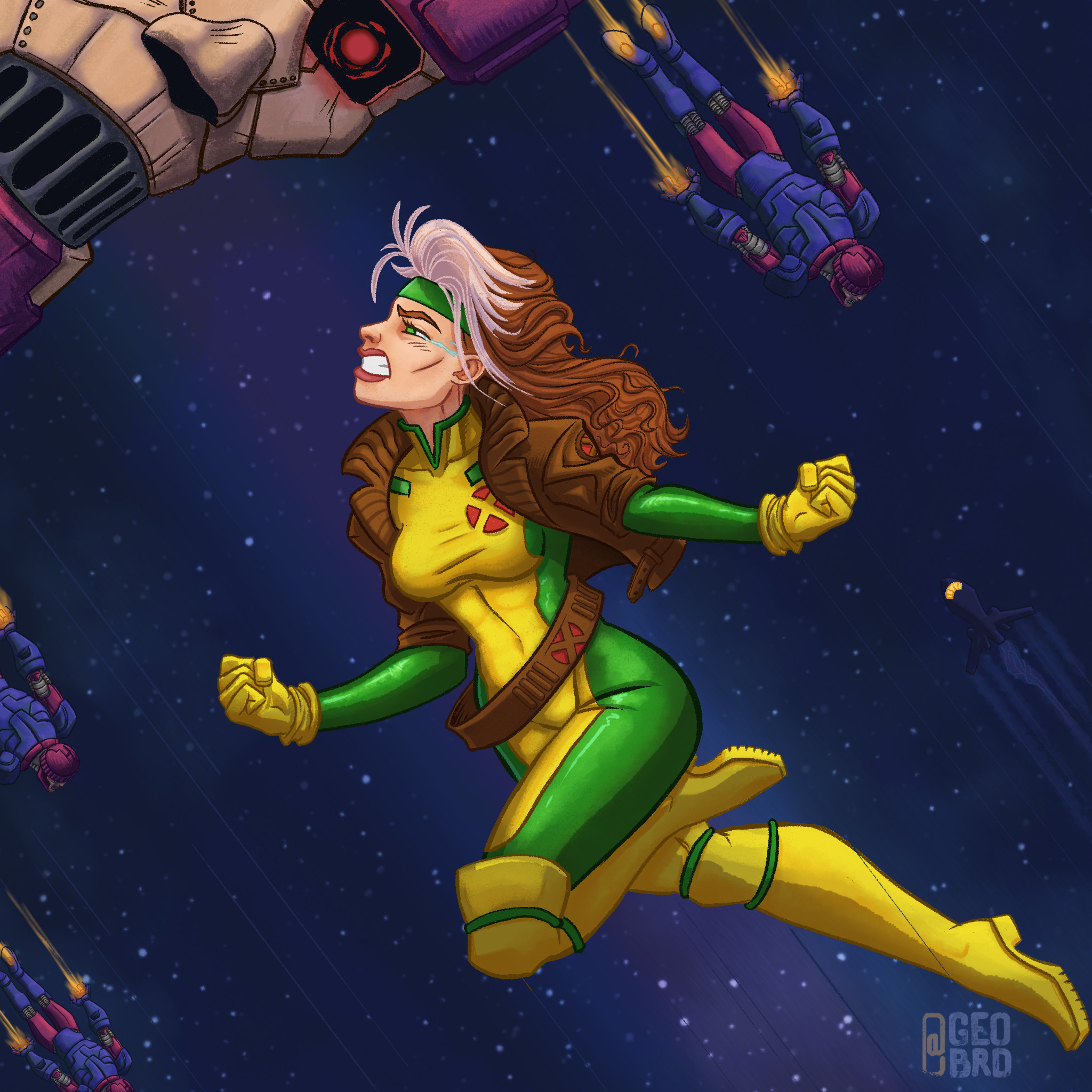 Rogue X-Men '97, she's super pissed.