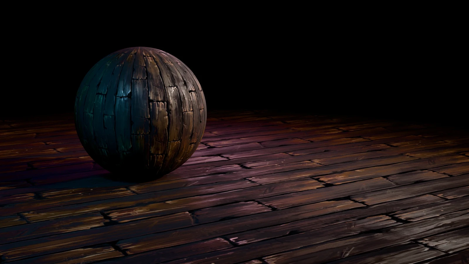 A global view showcasing the the texture on curved and flat surfaces.