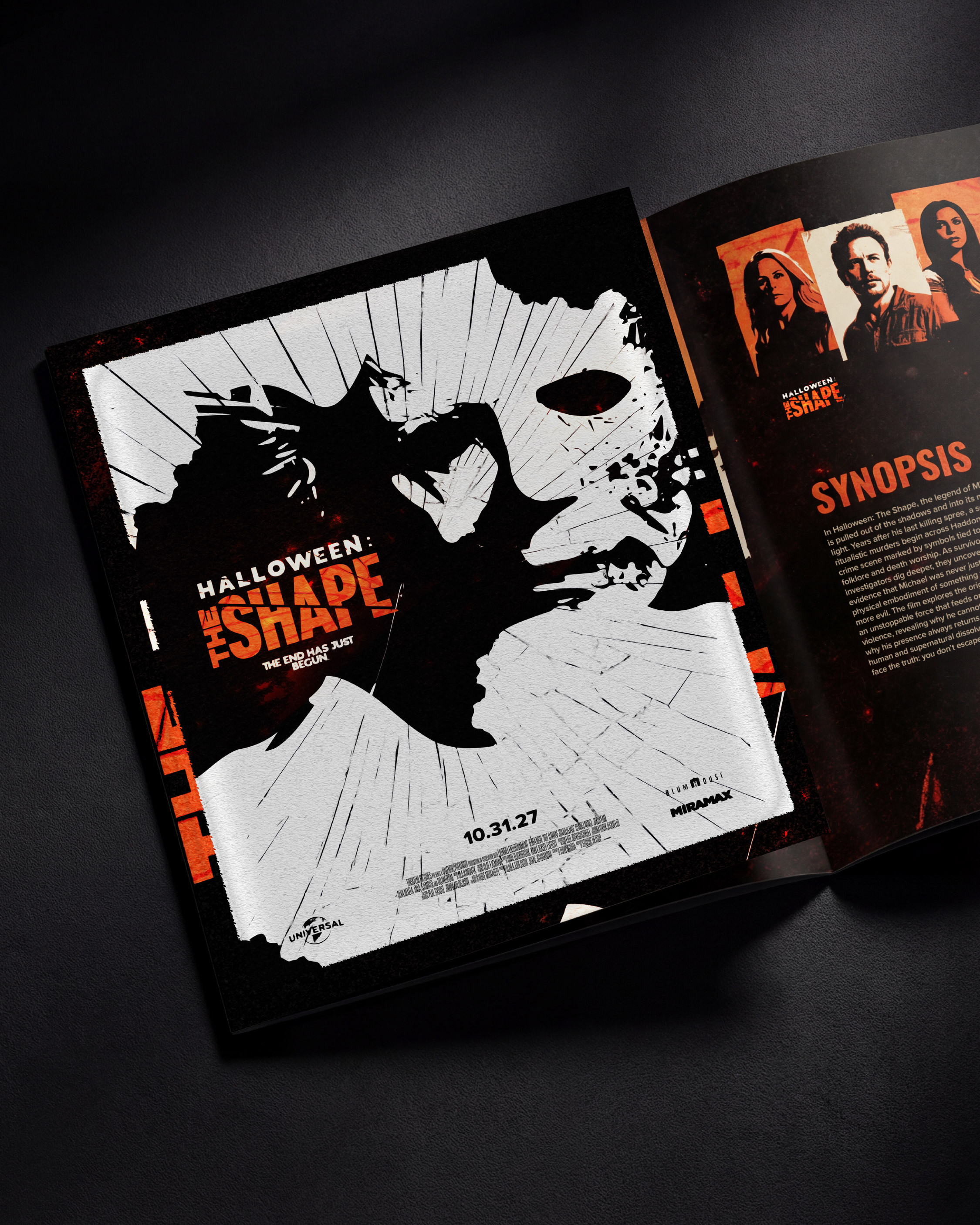 Campaign booklet featuring cast grid and narrative expansion for investor and media distribution