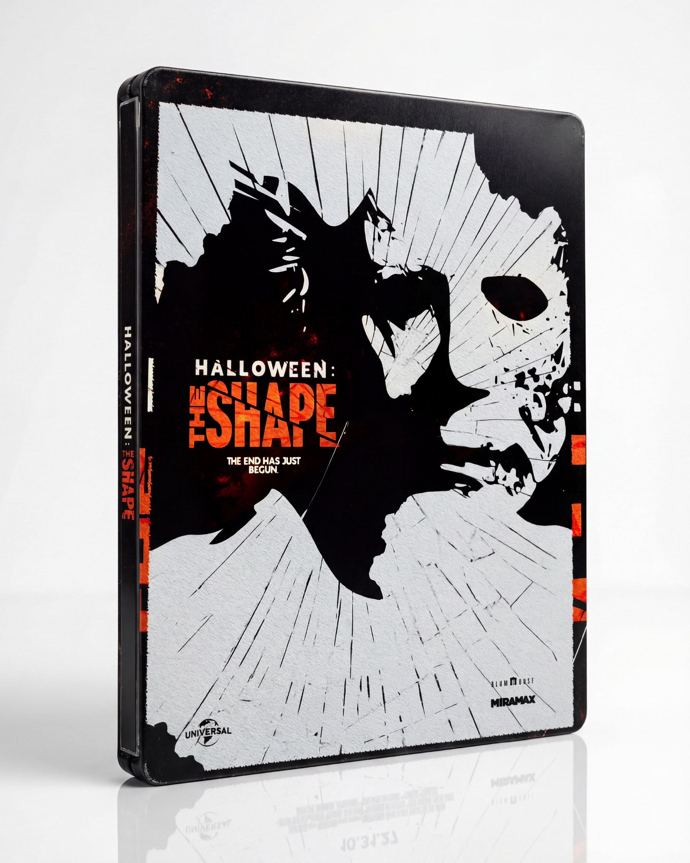 Limited physical media packaging concept emphasizing bold graphic contrast