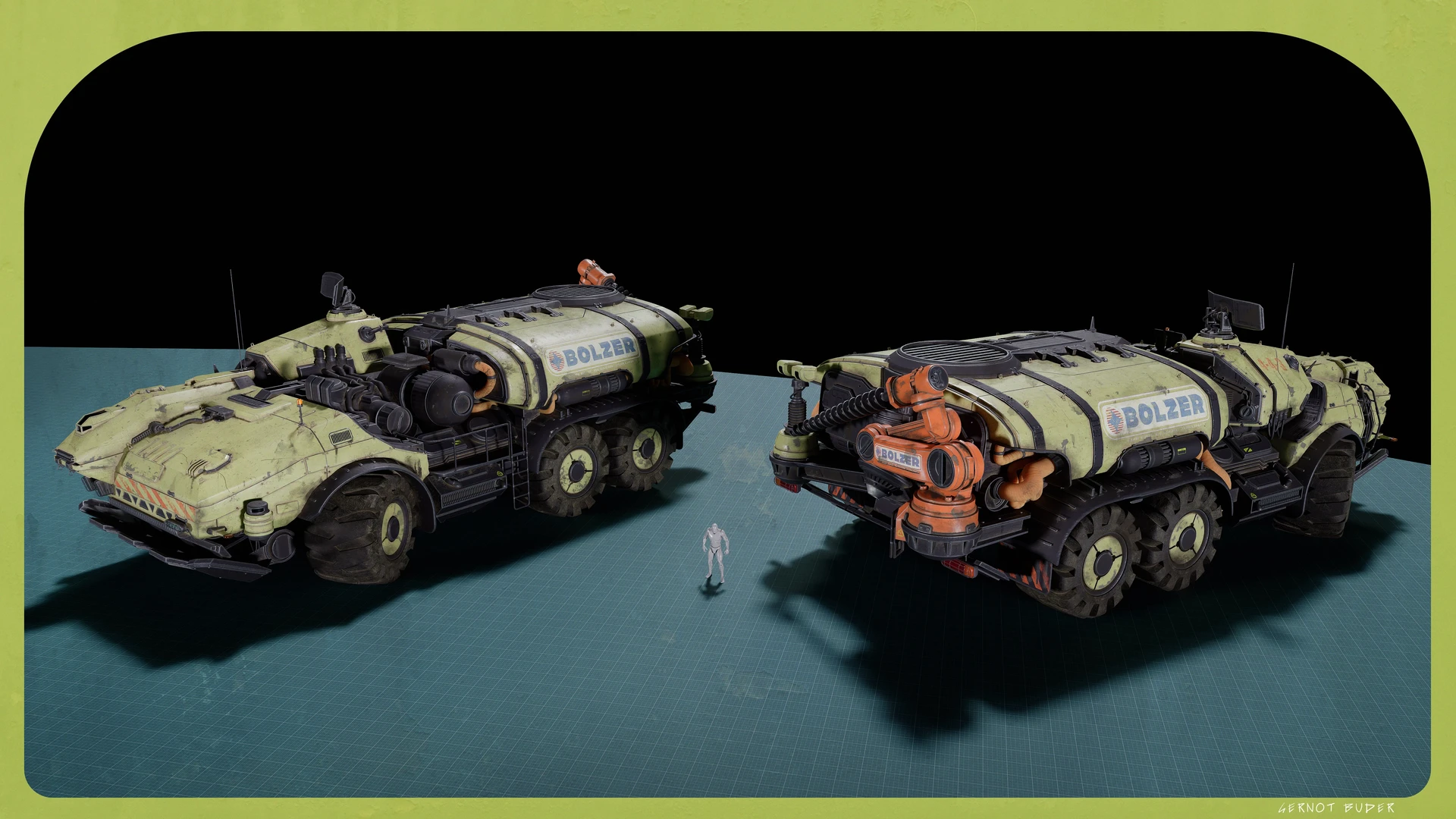 Sci-fi truck front/ back view