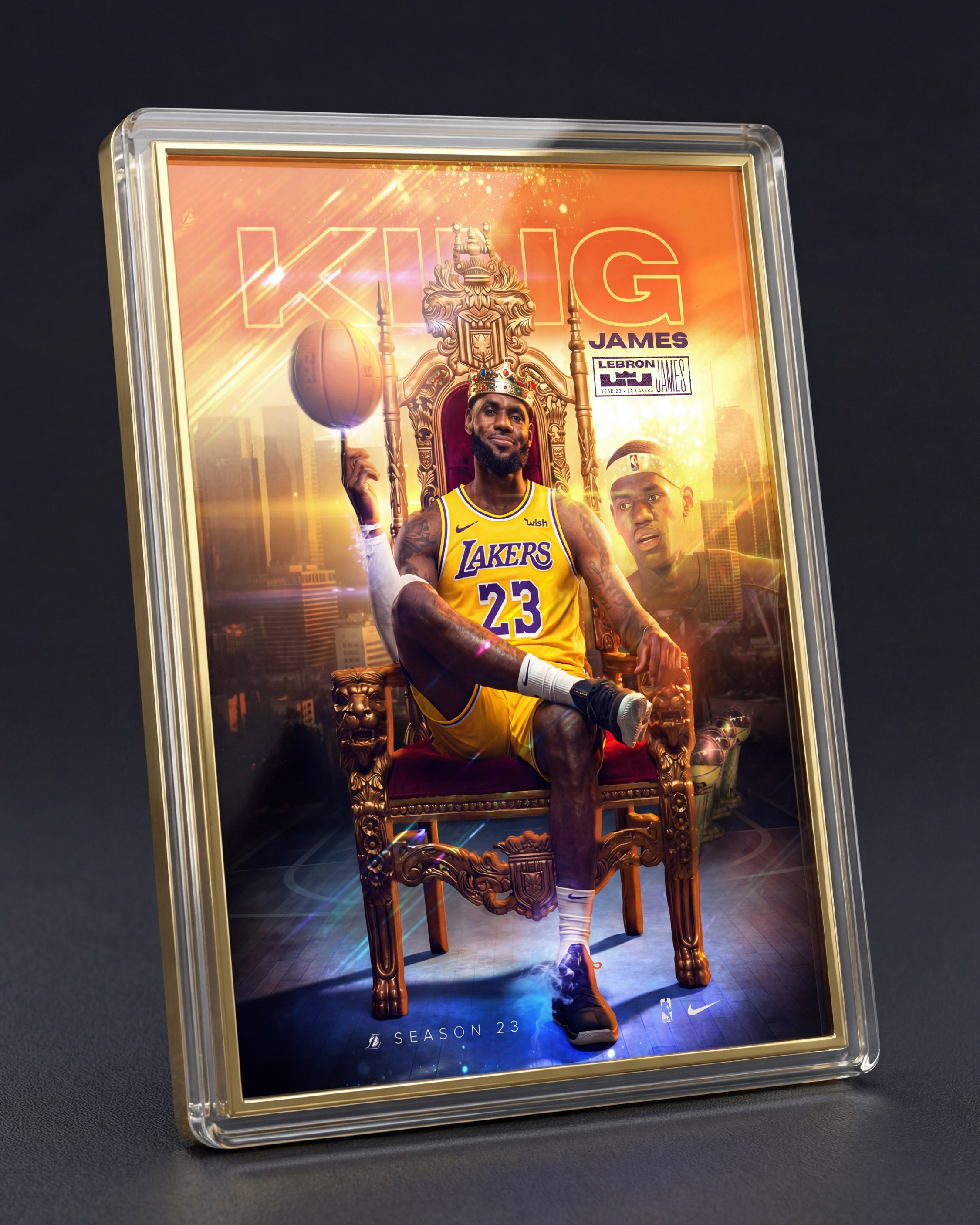 Premium trading card print concept targeting memorabilia collectors and limited edition campaign release
