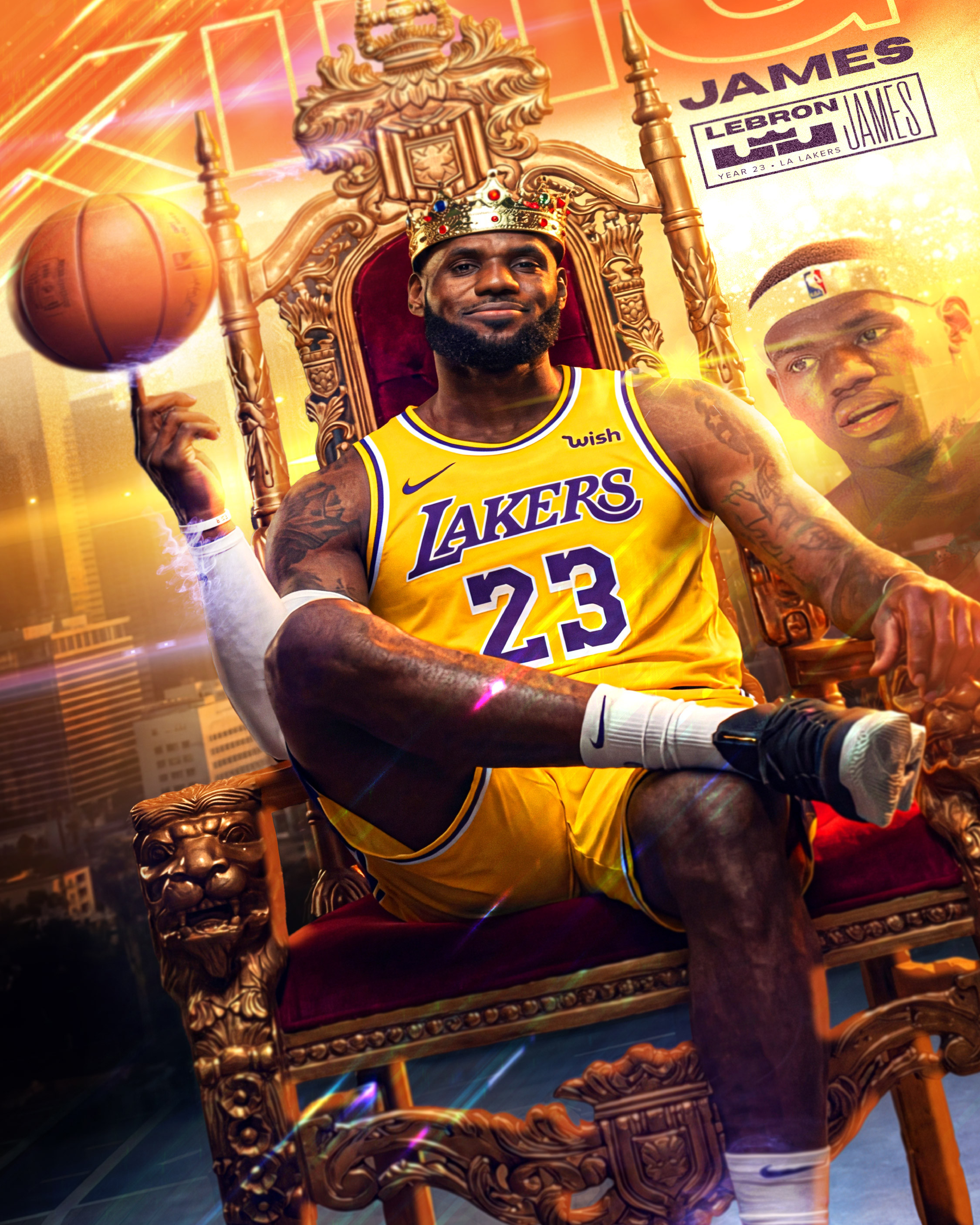 Cropped hero detail highlighting lighting effects, material rendering, and typography integration