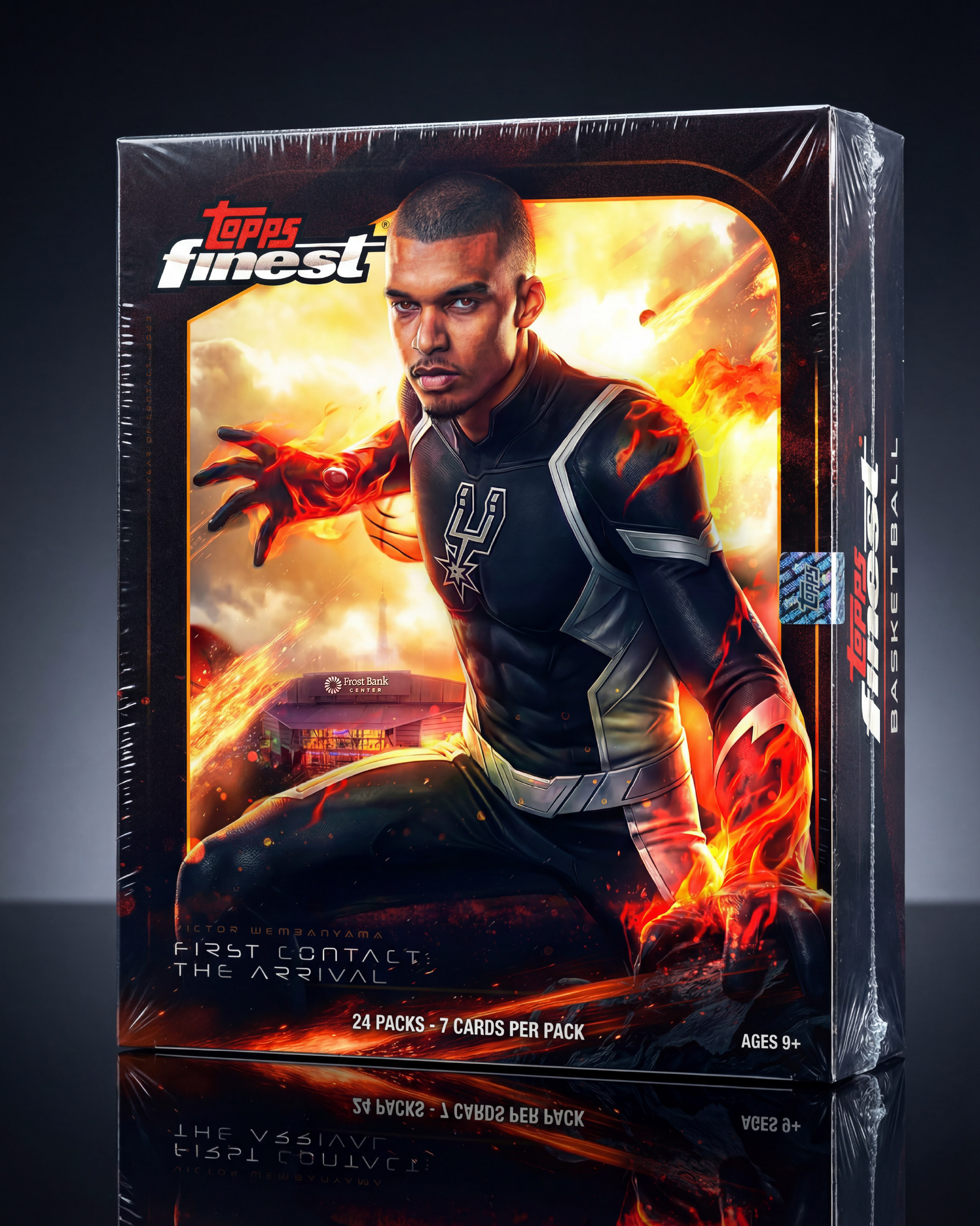 Topps Finest hobby box concept featuring shrink wrap, retail labeling, and pack breakdown