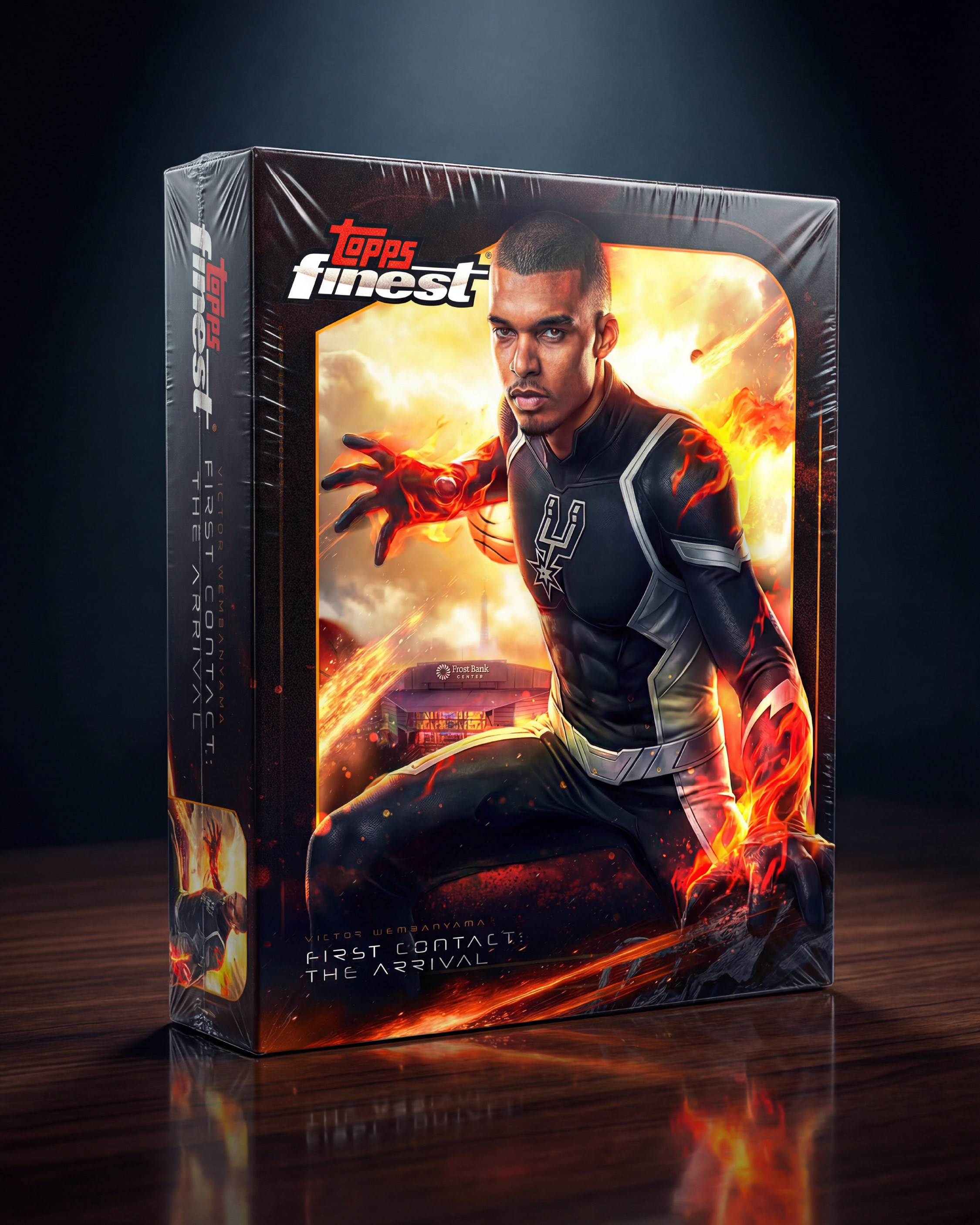 Secondary packaging angle highlighting retail presence and shelf impact