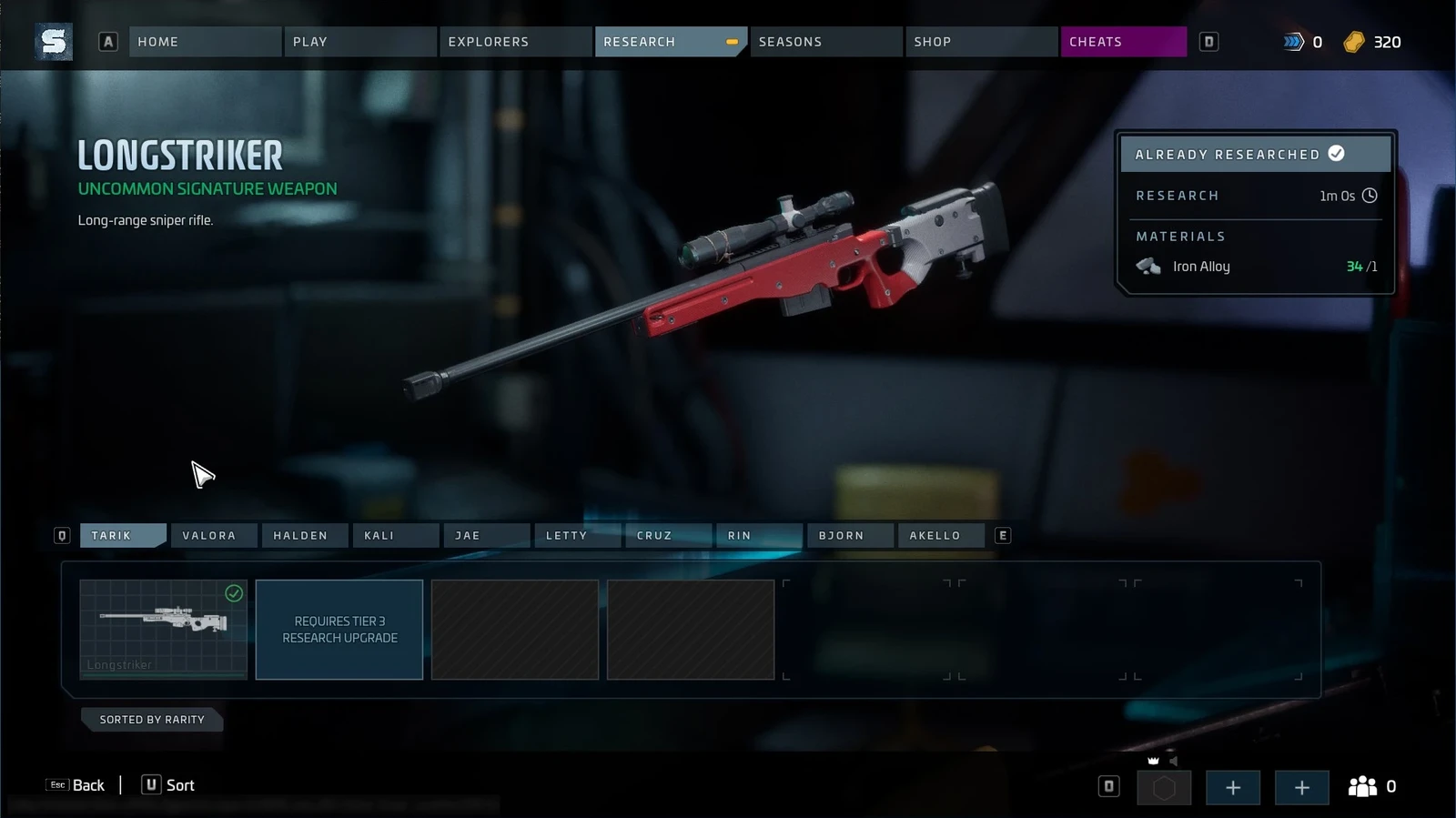 Scavengers Signature Weapon Research Screenshot