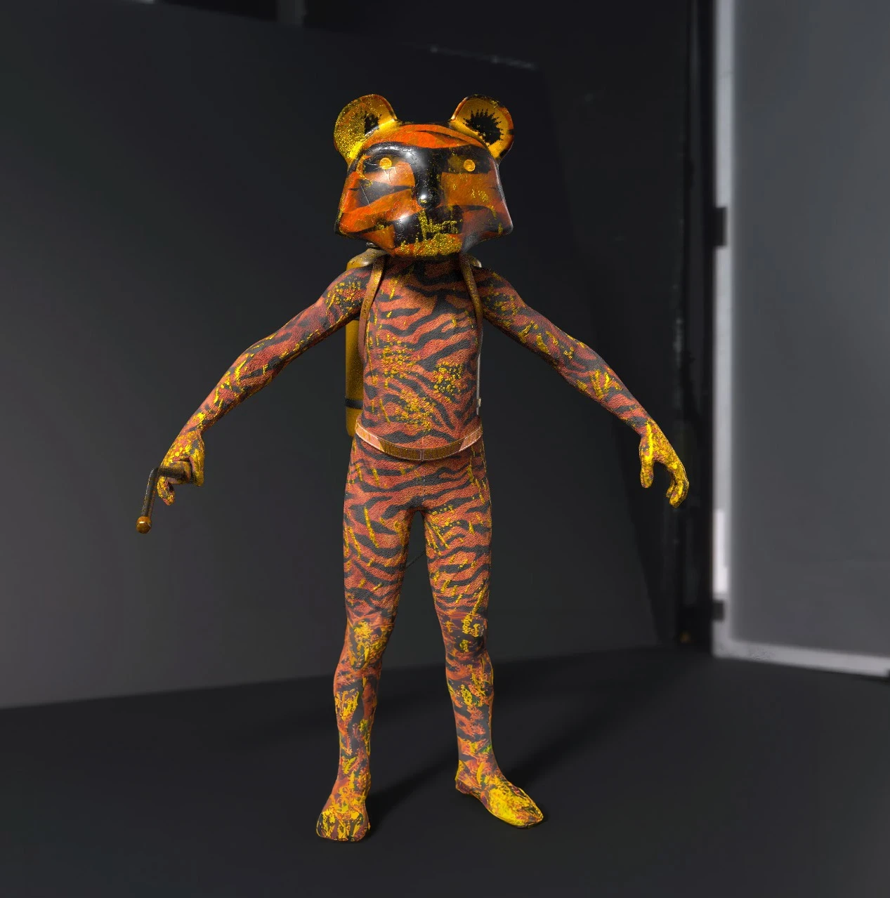 Tiger render - main textures