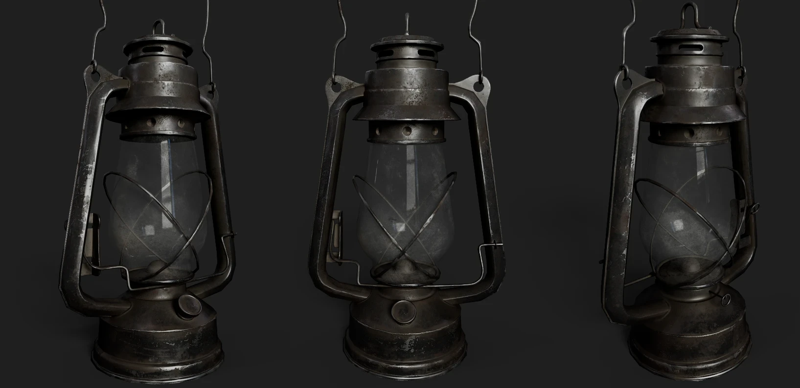 Oil Lantern Game Ready Asset