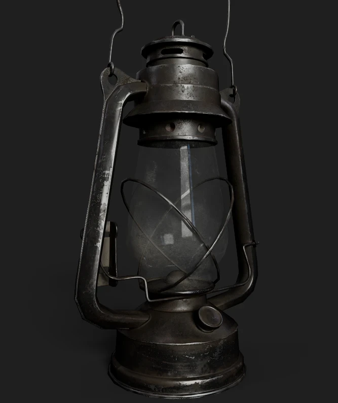 Oil Lantern Game Ready Asset